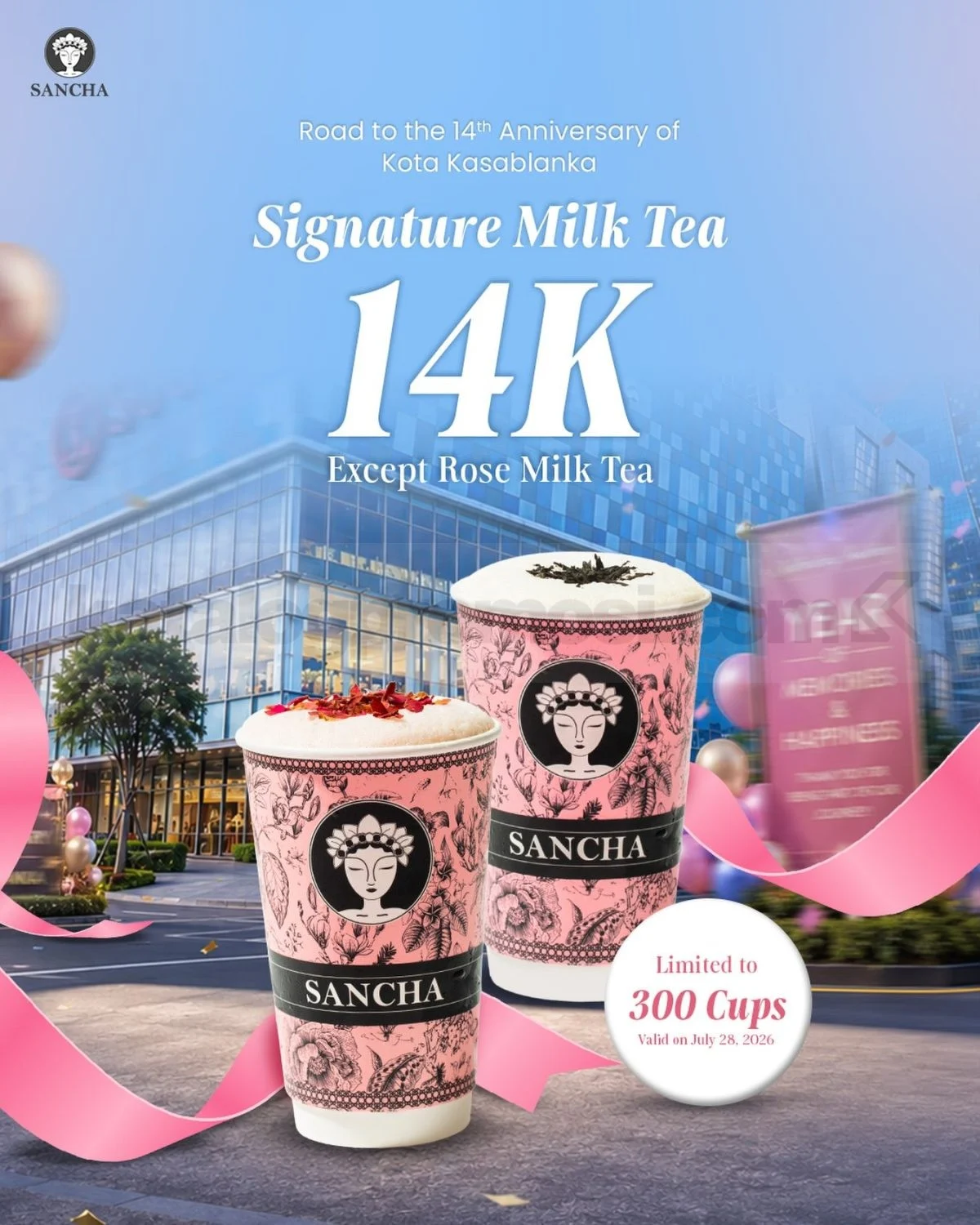 Promo Spesial Sancha: Milk Tea Rp14rb di Kota Kasablanka