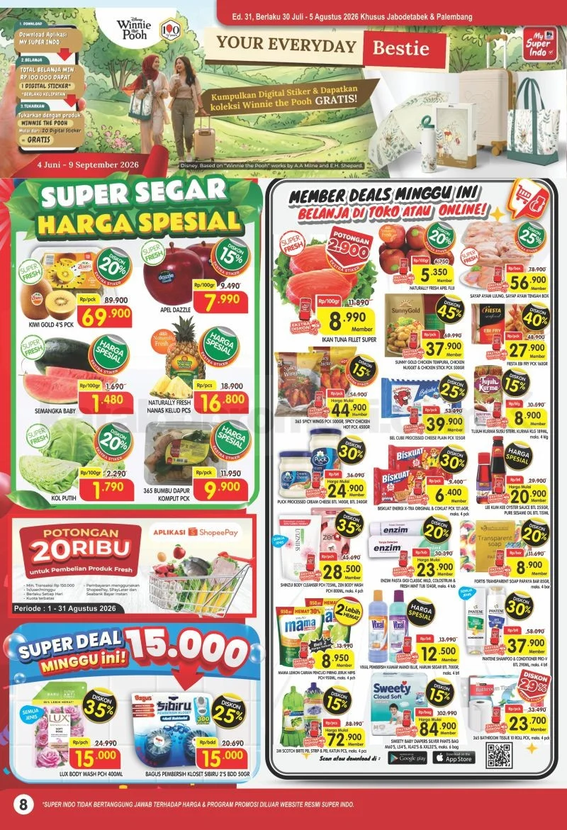 Promo Superindo: Hemat Belanja Mingguan 30 Juli - 05 Agustus 2026