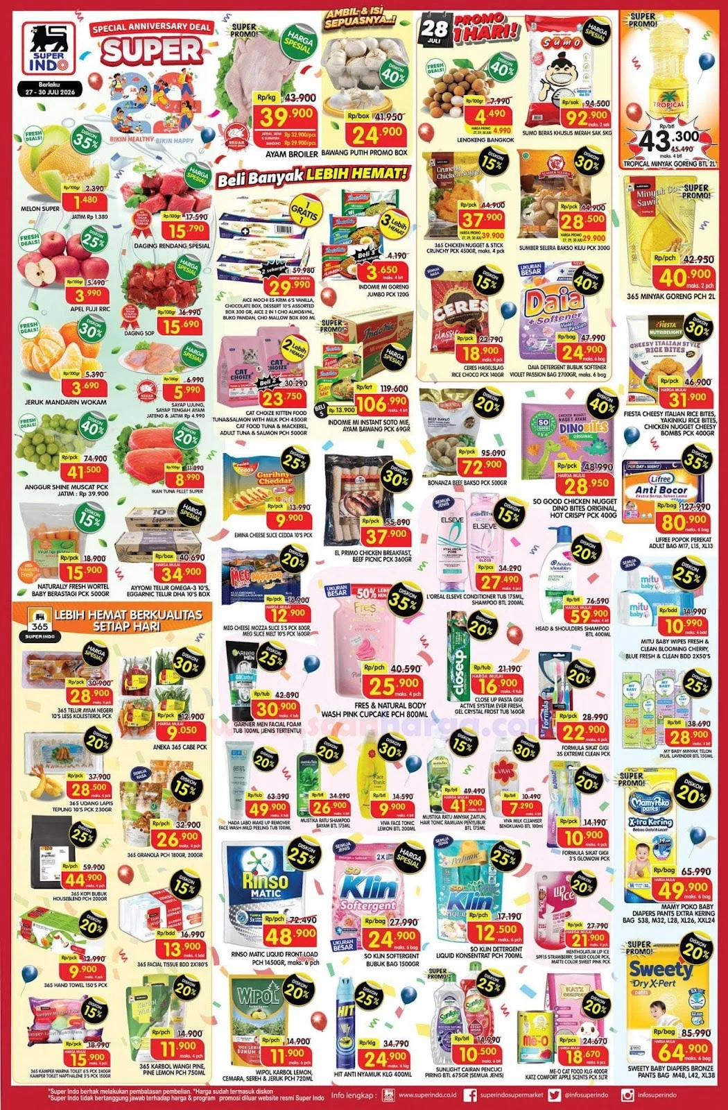 Promo Superindo Weekday: Hemat 27-30 Juli 2026