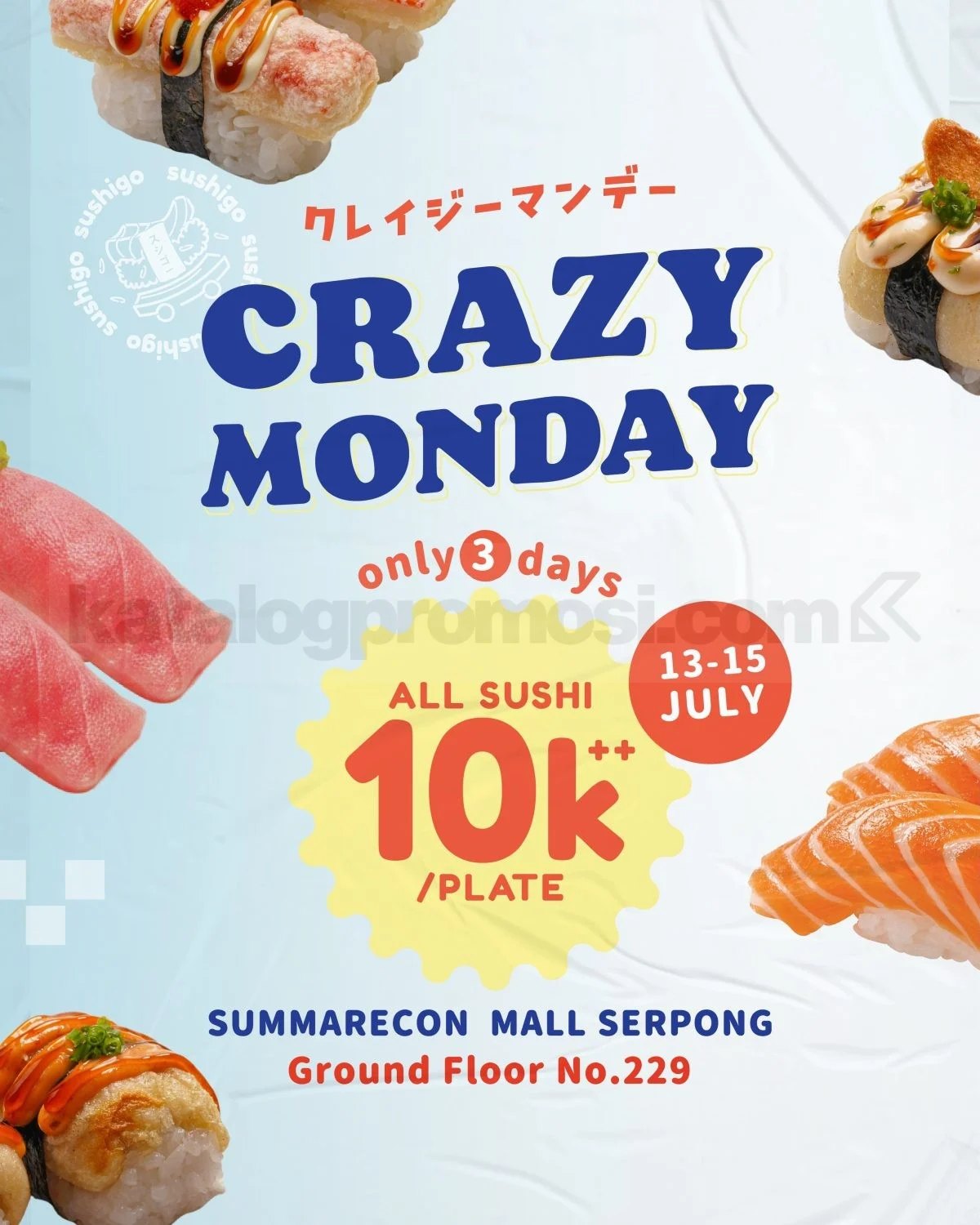 Promo SUSHI GO!: Sushi Rp10 Ribu untuk Anggota HIRO Club