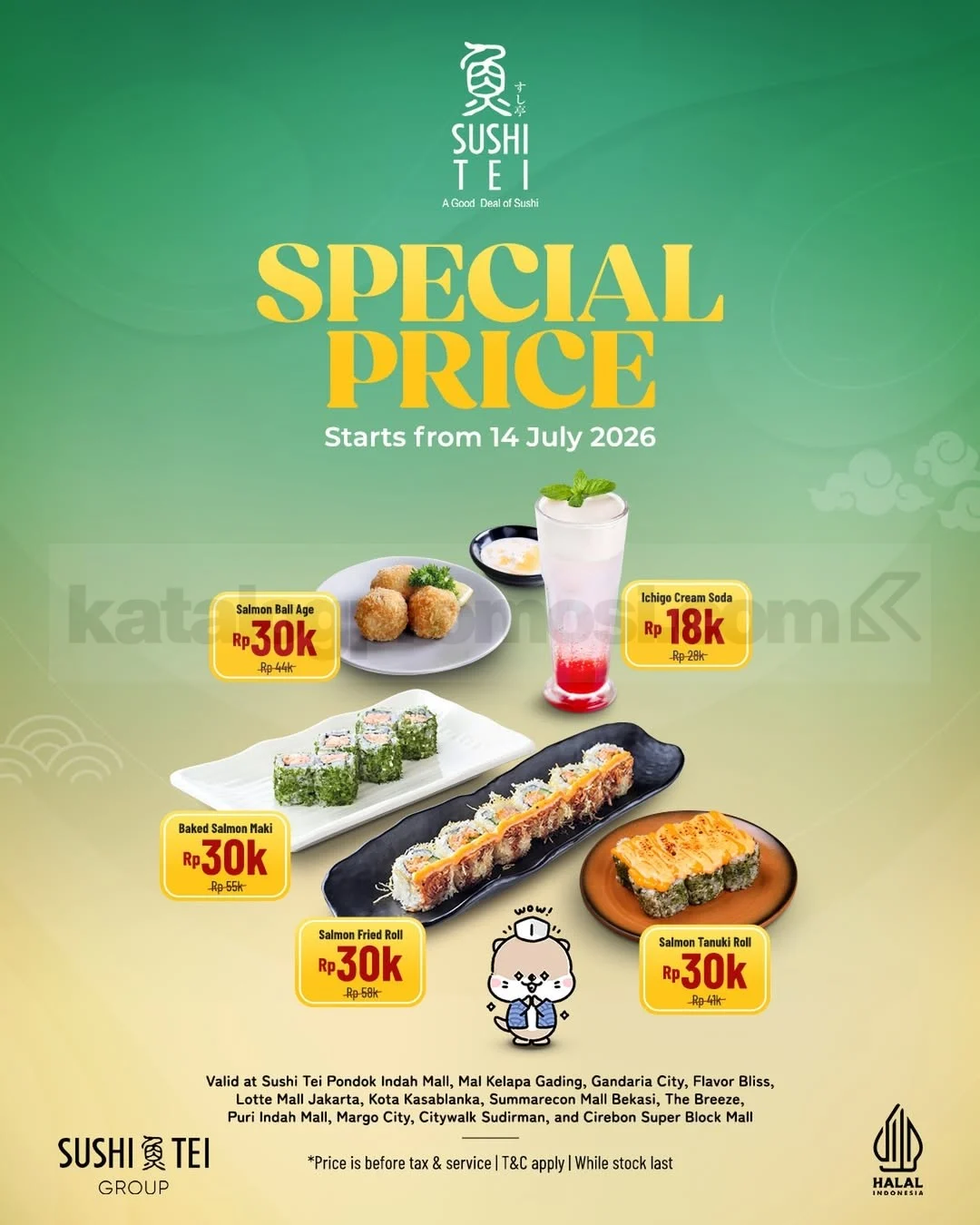 Promo Sushi Tei: Nikmati Menu Favorit Mulai Rp 18.000