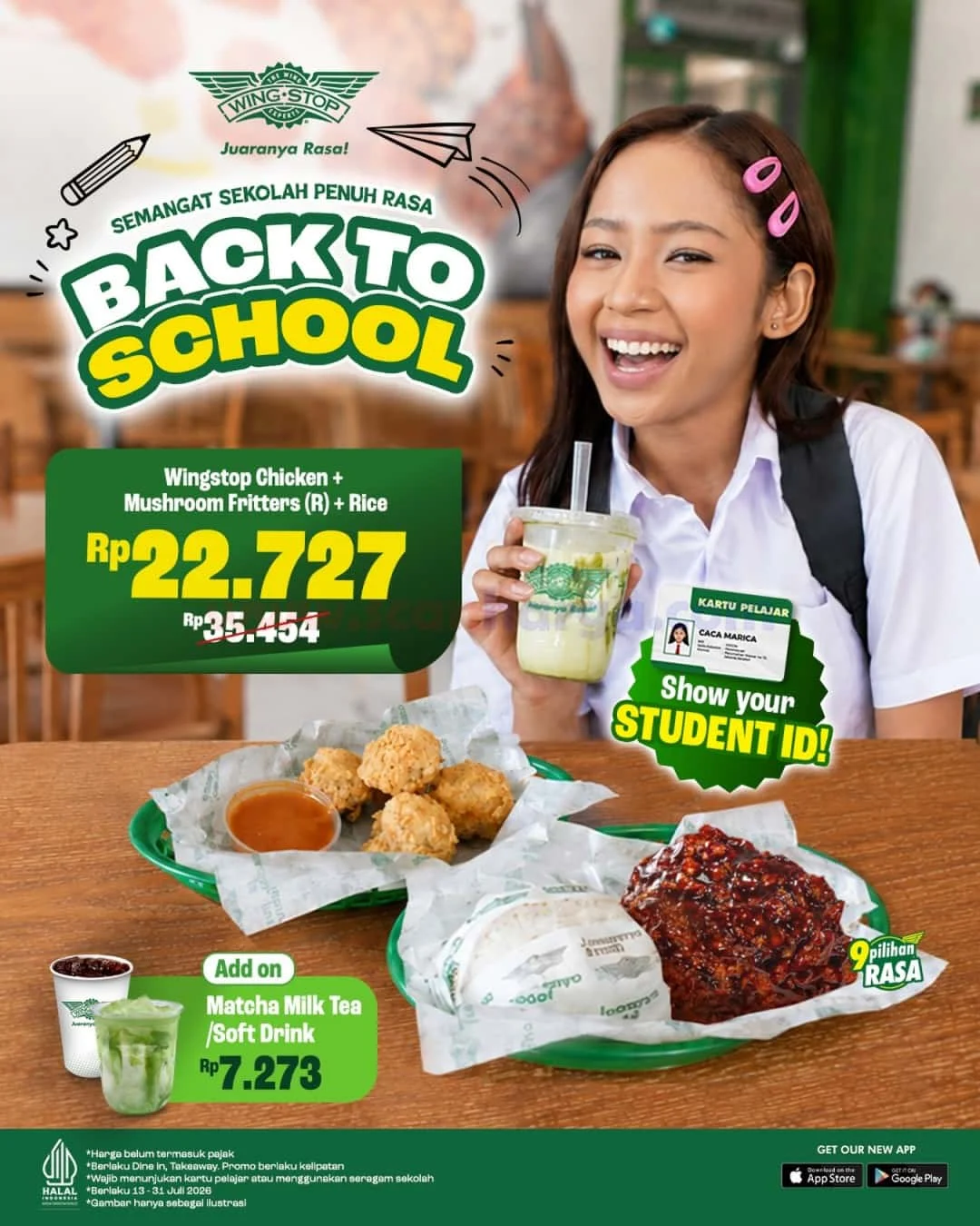 Promo Wingstop: Paket Hemat Back to School Rp 22.727