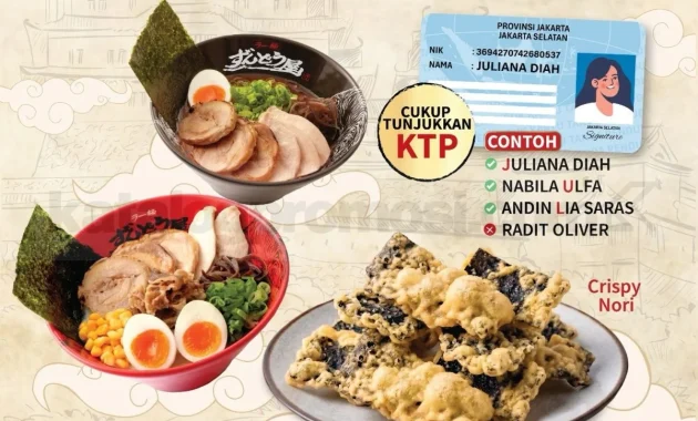 promo zundo ya nama berawalan j u l y raih side dish gratis
