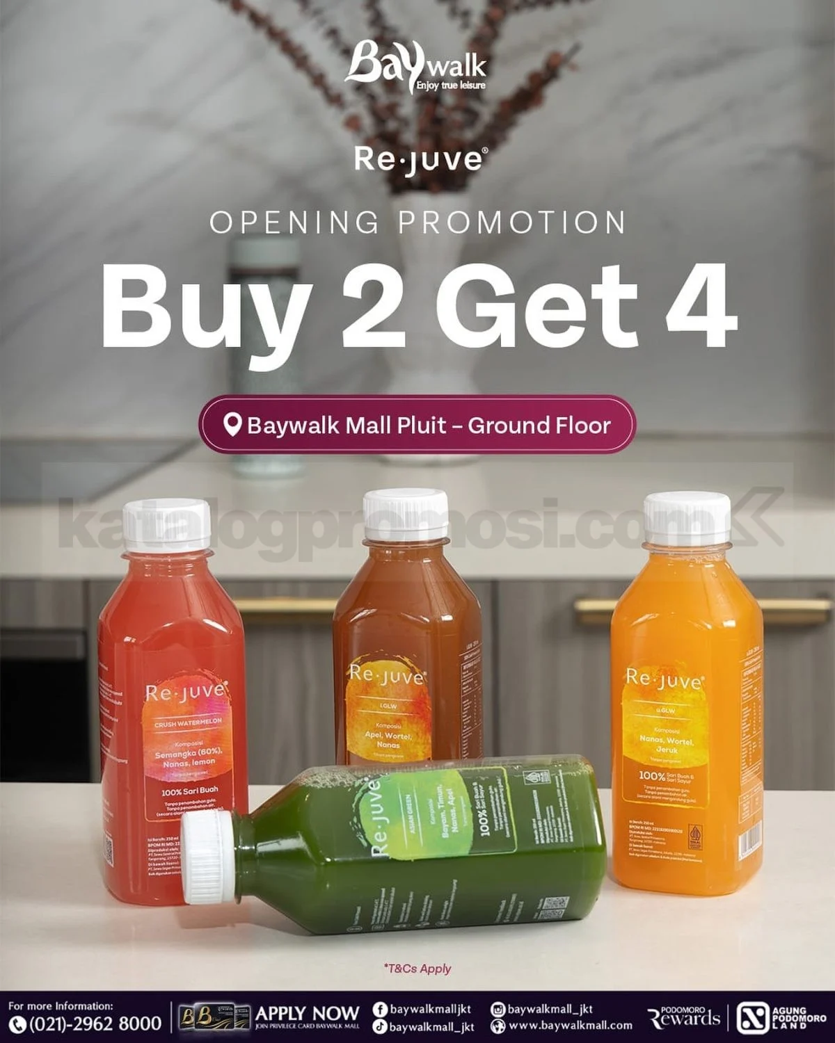 Re.juve Baywalk Mall Pluit: Beli 2 Gratis 4, Promo Spesial Pembukaan!