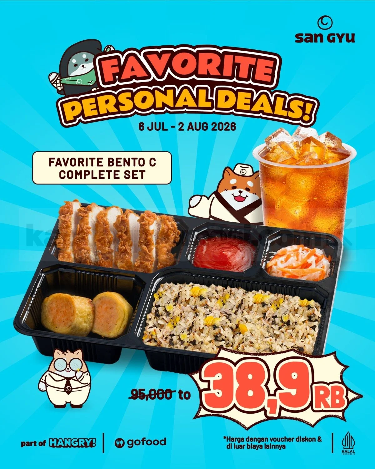San Gyu Bento Hemat Rp 38.900 di GoFood