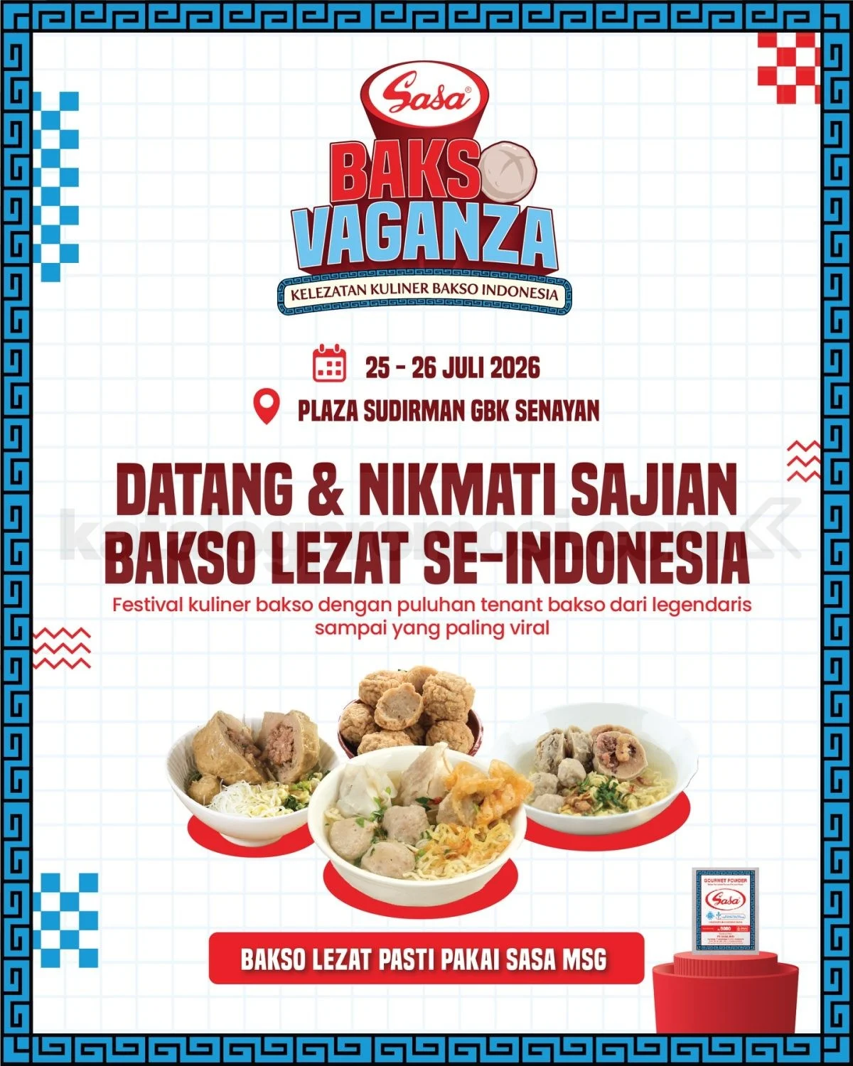 Sasa Bakso Vaganza 2026: Surga Bakso di Plaza Sudirman GBK