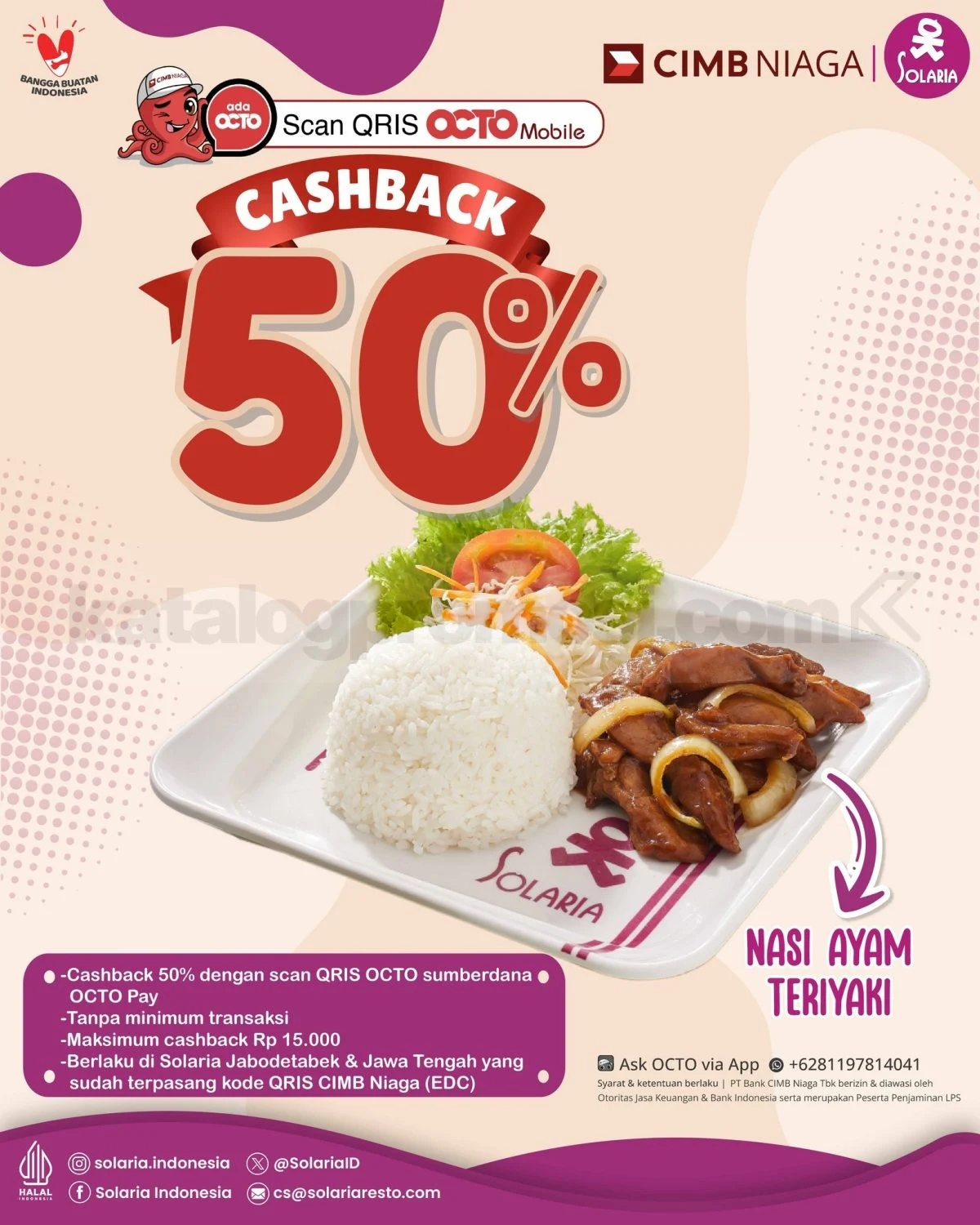 Solaria: Cashback 50% Pakai QRIS OCTO Pay Hingga 2026