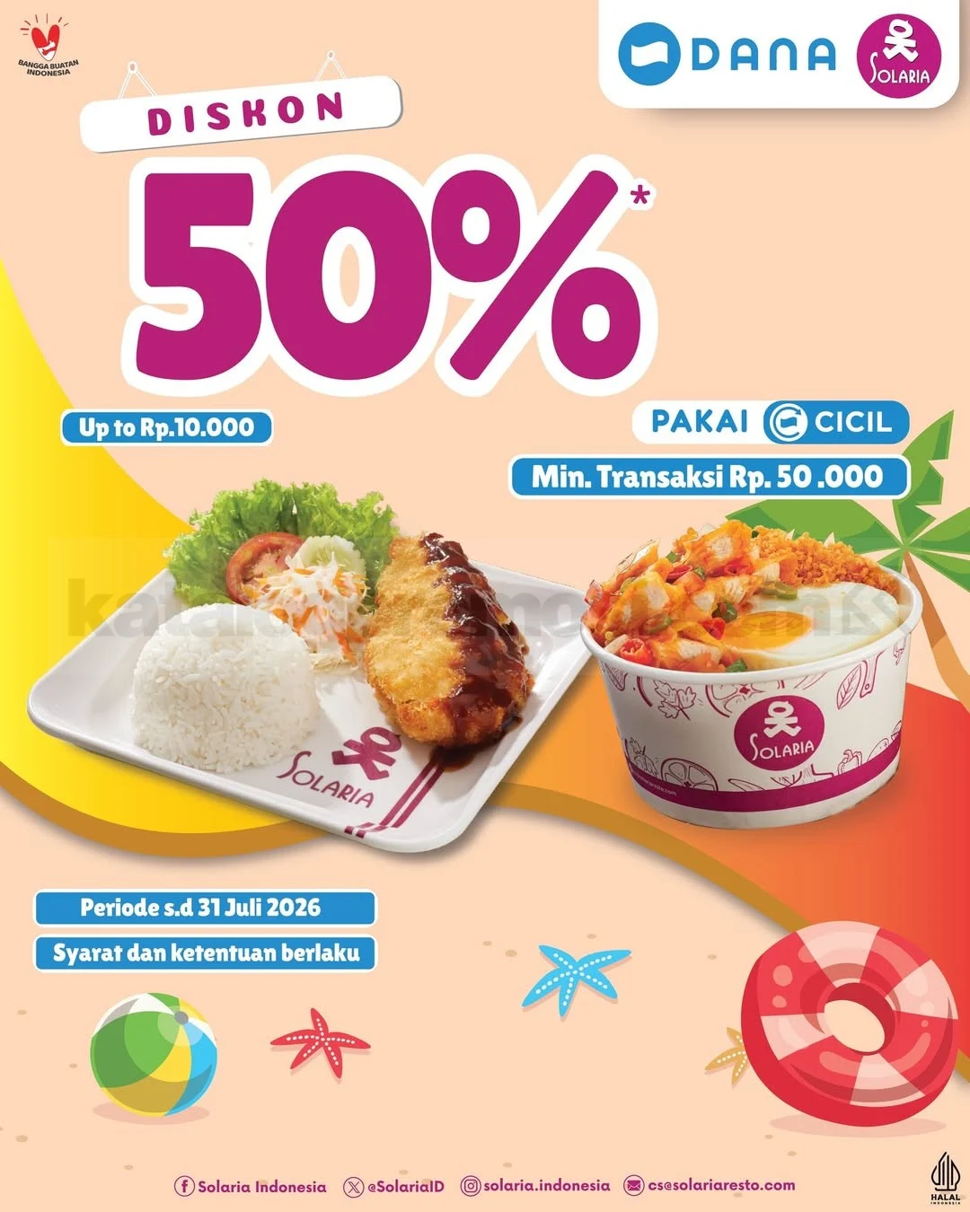 Solaria Tawarkan Diskon 50% Pakai DANA Cicil Hingga 2026