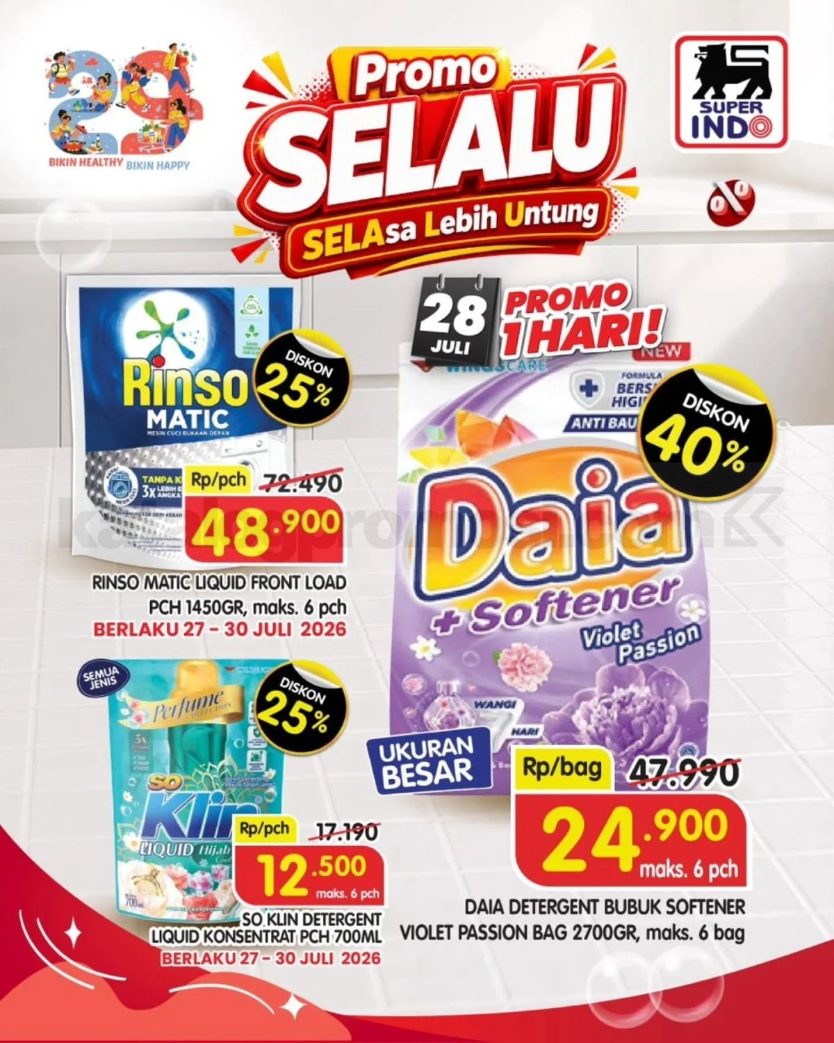 Superindo: Promo Kilat 1 Hari 28 Juli 2026, Hemat Maksimal!