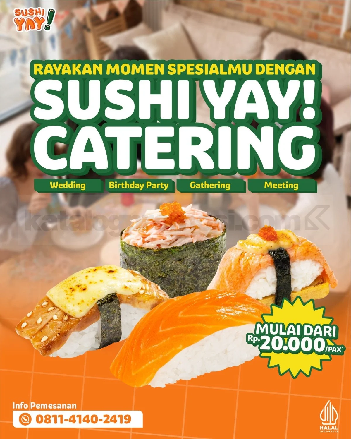 Sushi Yay! Catering: Pesta Meriah Mulai Rp 20.000/Pax