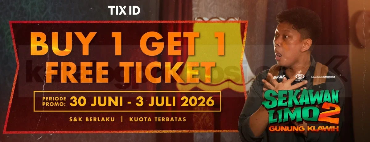 TIX ID: Beli 1 Gratis 1 Tiket Sekawan Limo 2 Hemat!