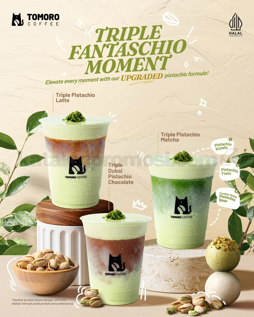 Tomoro Coffee Hadirkan Sensasi Pistachio Tiga Lapis
