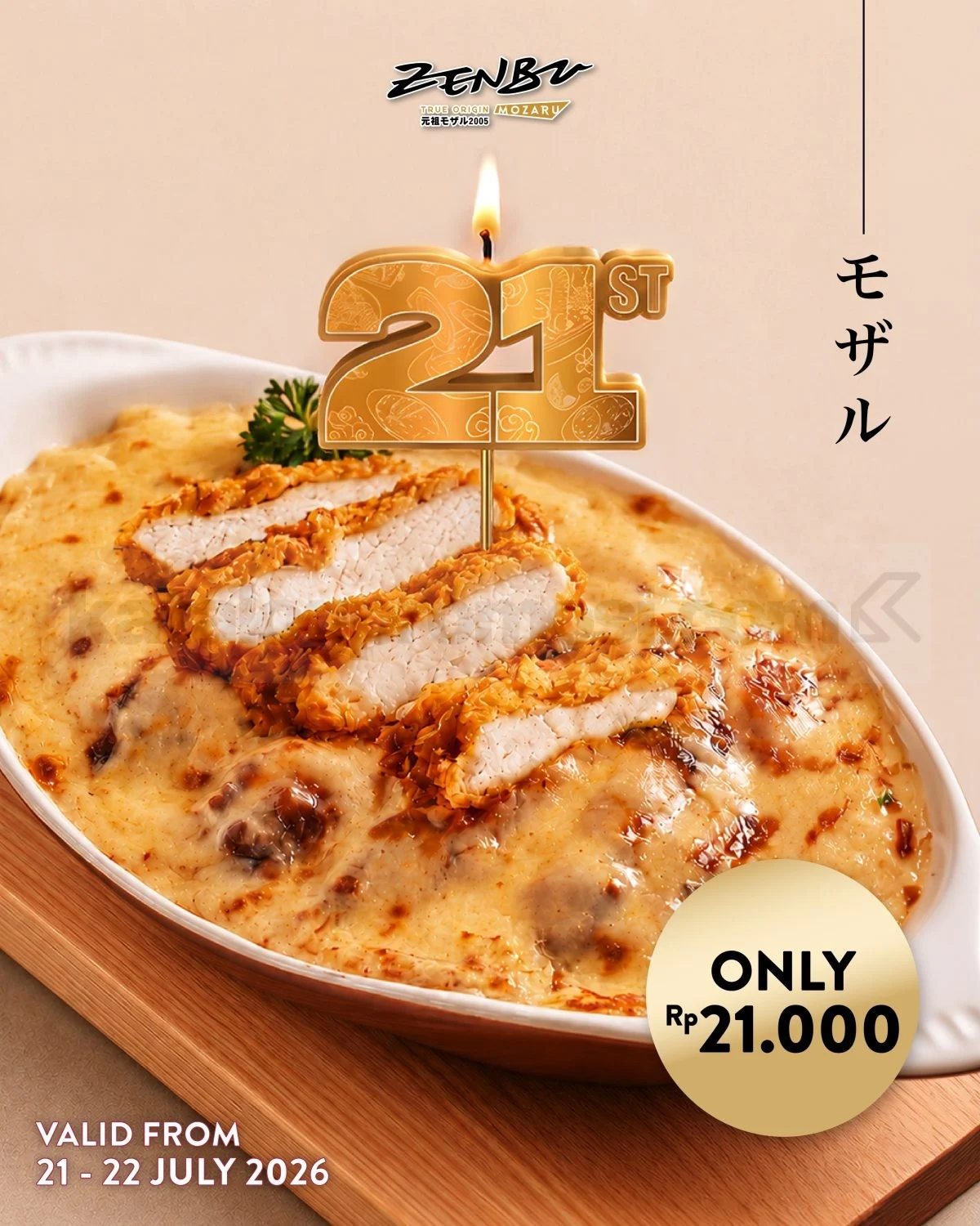 Zenbu Rayakan Anniversary ke-21, Mozaru Cuma Rp 21 Ribu!