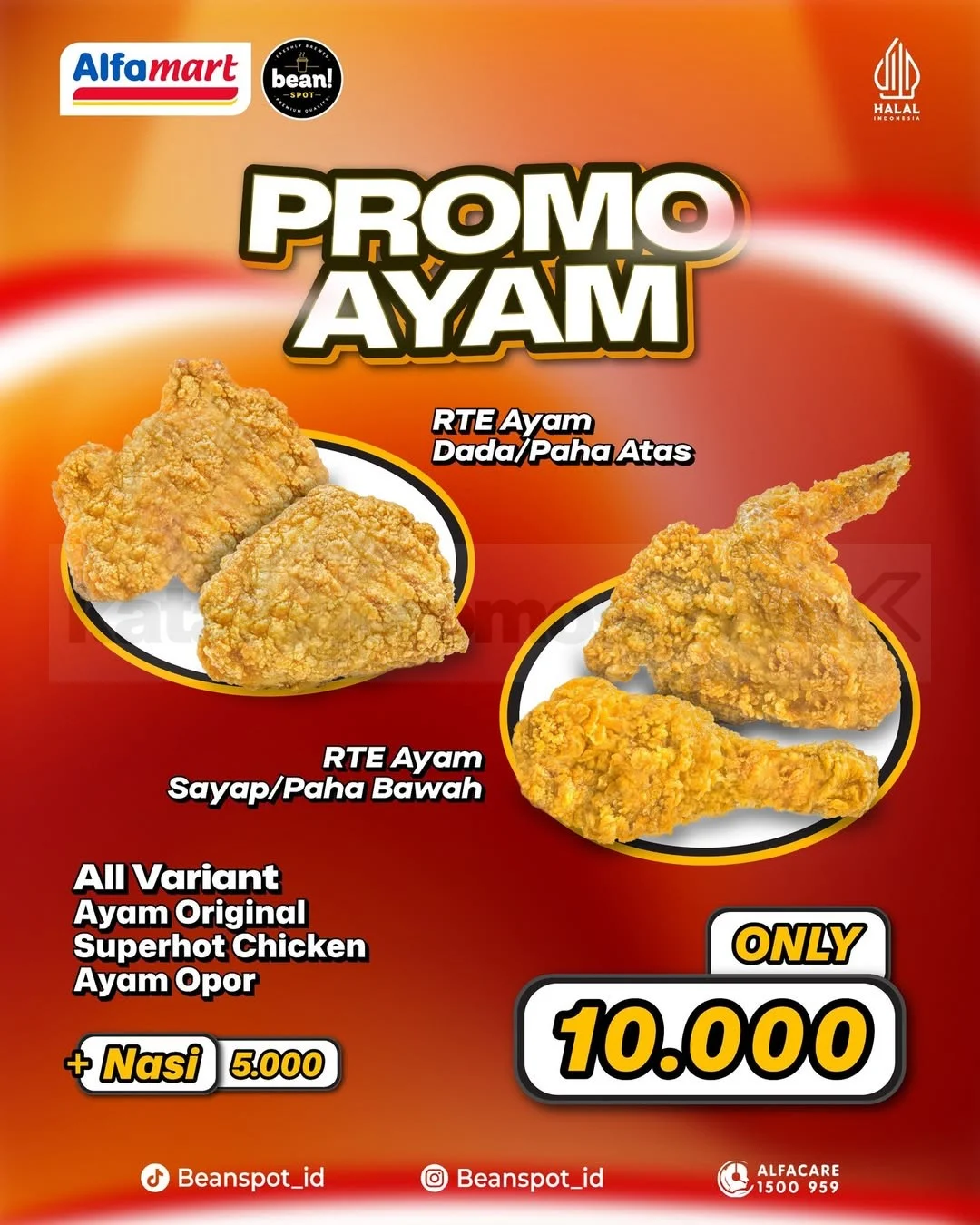 Alfamart Sajikan Ayam Lezat Mulai Rp10.000 di BeanSpot