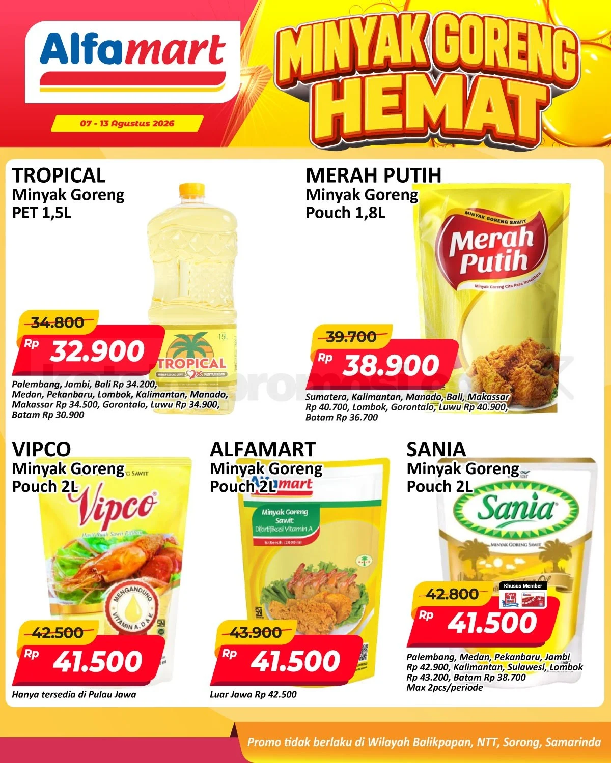 Alfamart Tawarkan Promo Minyak Goreng Murah 7-13 Agustus 2026