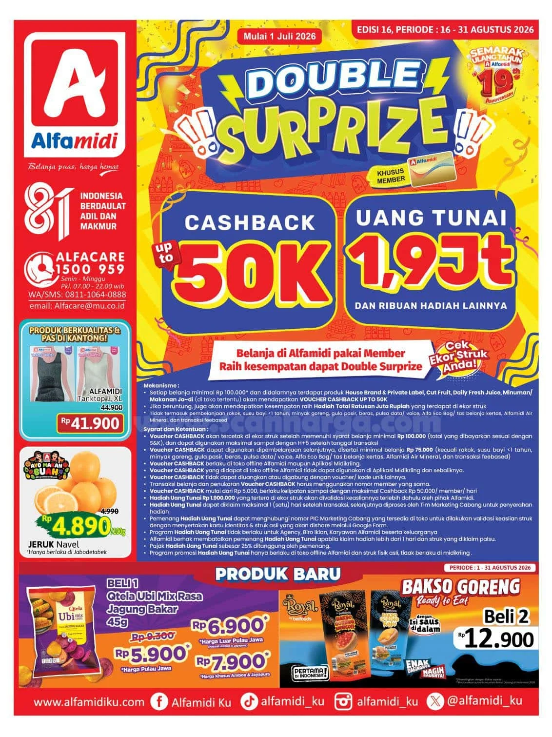 Alfamidi Hadirkan Promo Spesial 16-31 Agustus 2026, Banjir Diskon Menarik