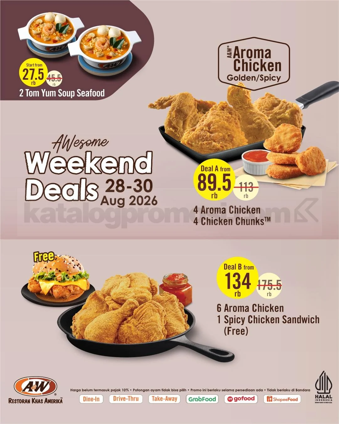 A&W Sajikan Weekend Deals Hemat 28-30 Agustus 2026