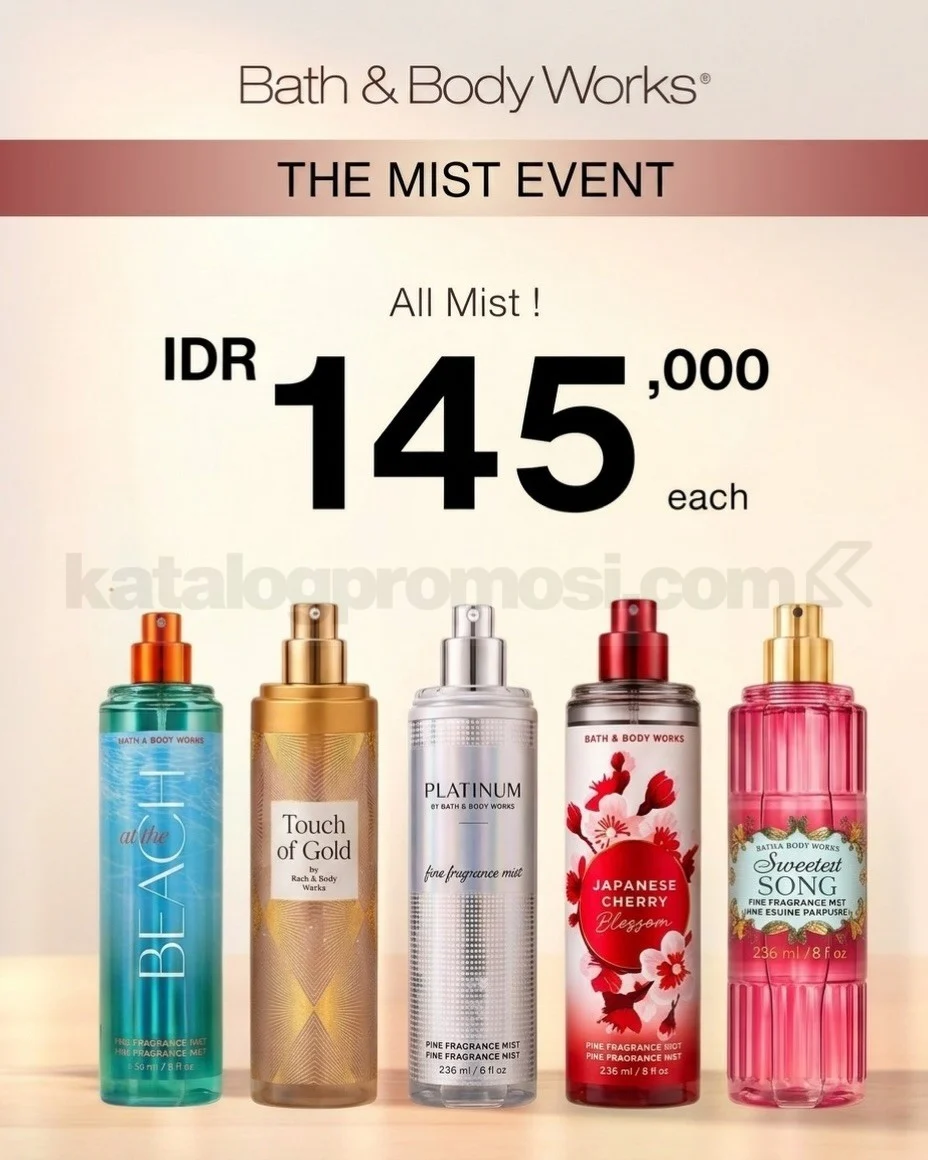Bath & Body Works: Mist Event Rp145rb & B1G1!