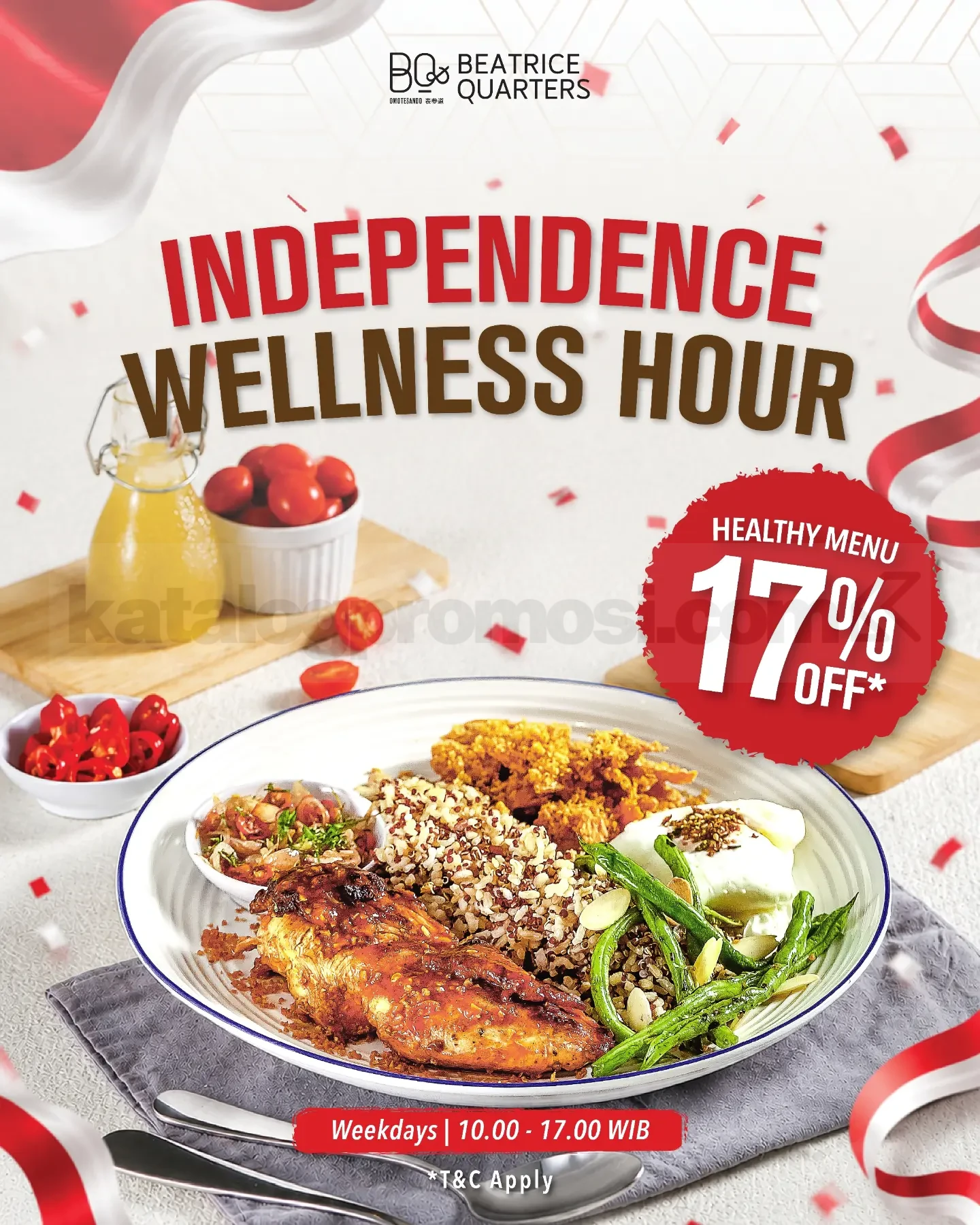 Beatrice Quarters Tawarkan Diskon 17% untuk Menu Sehat di Weekdays