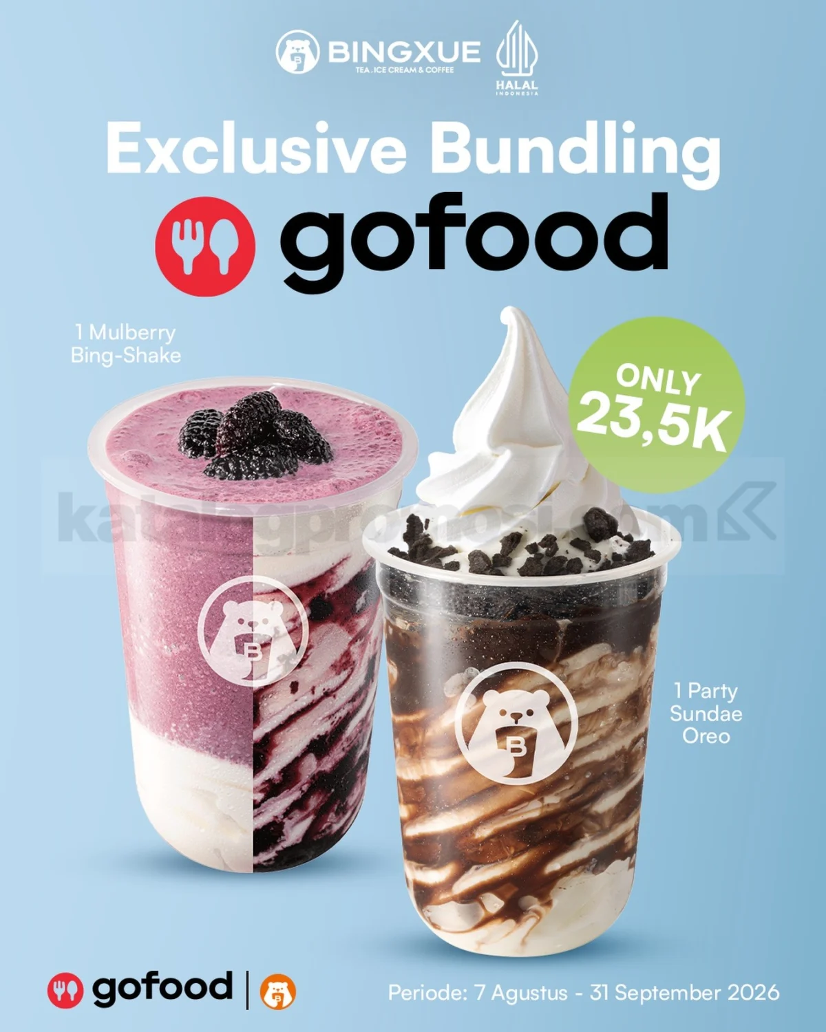 BINGXUE GoFood: Bundling Manis Rp 23.500!