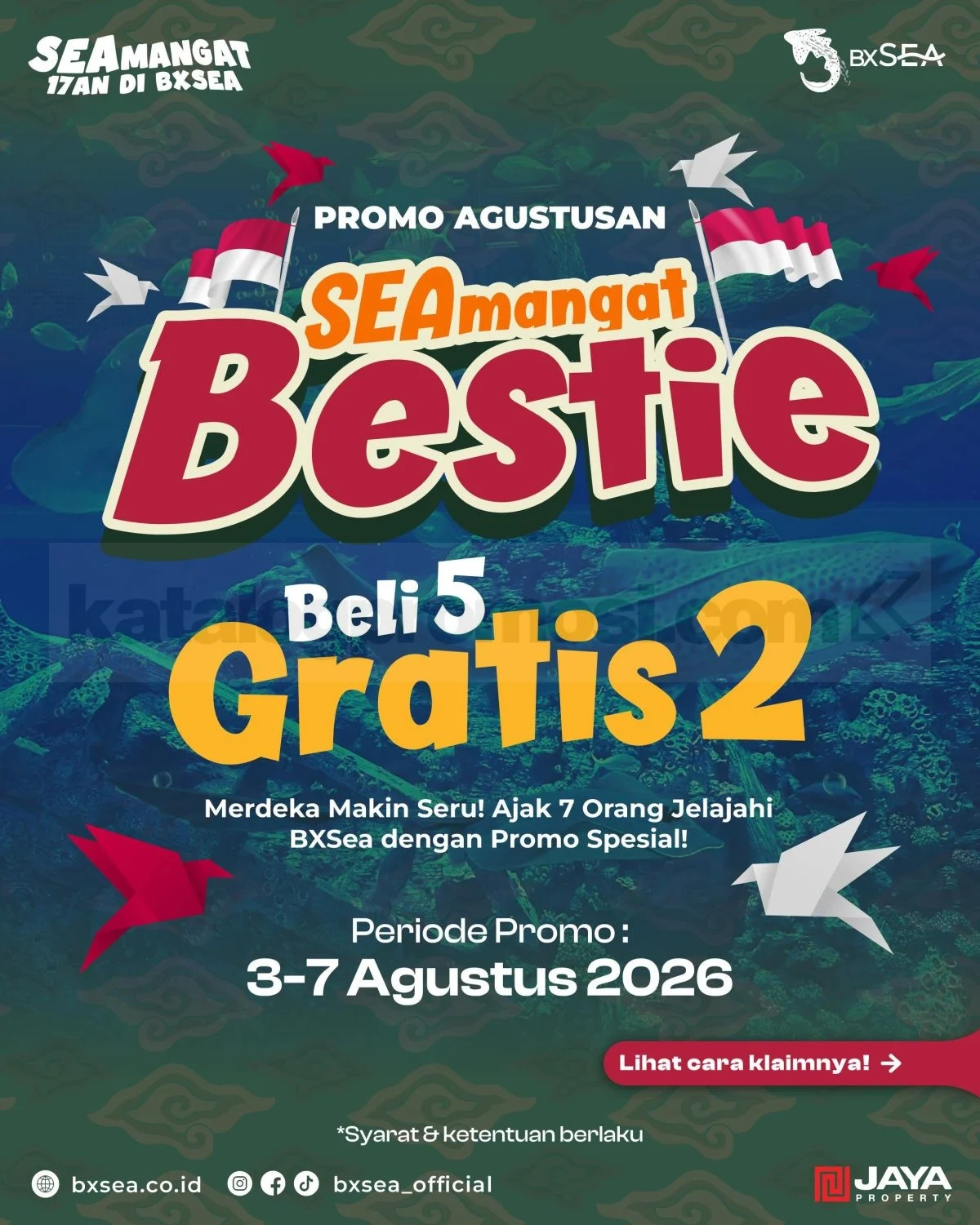 BXSea SEAmangat Bestie: Beli 5 Tiket, Gratis 2!