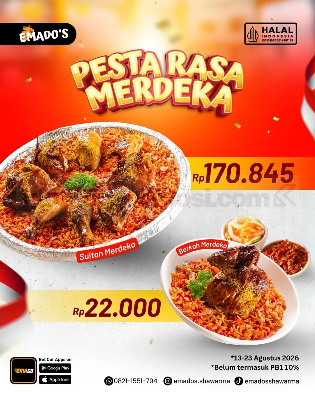 Emados Gelar Pesta Rasa Merdeka, Paket Mulai Rp22.000