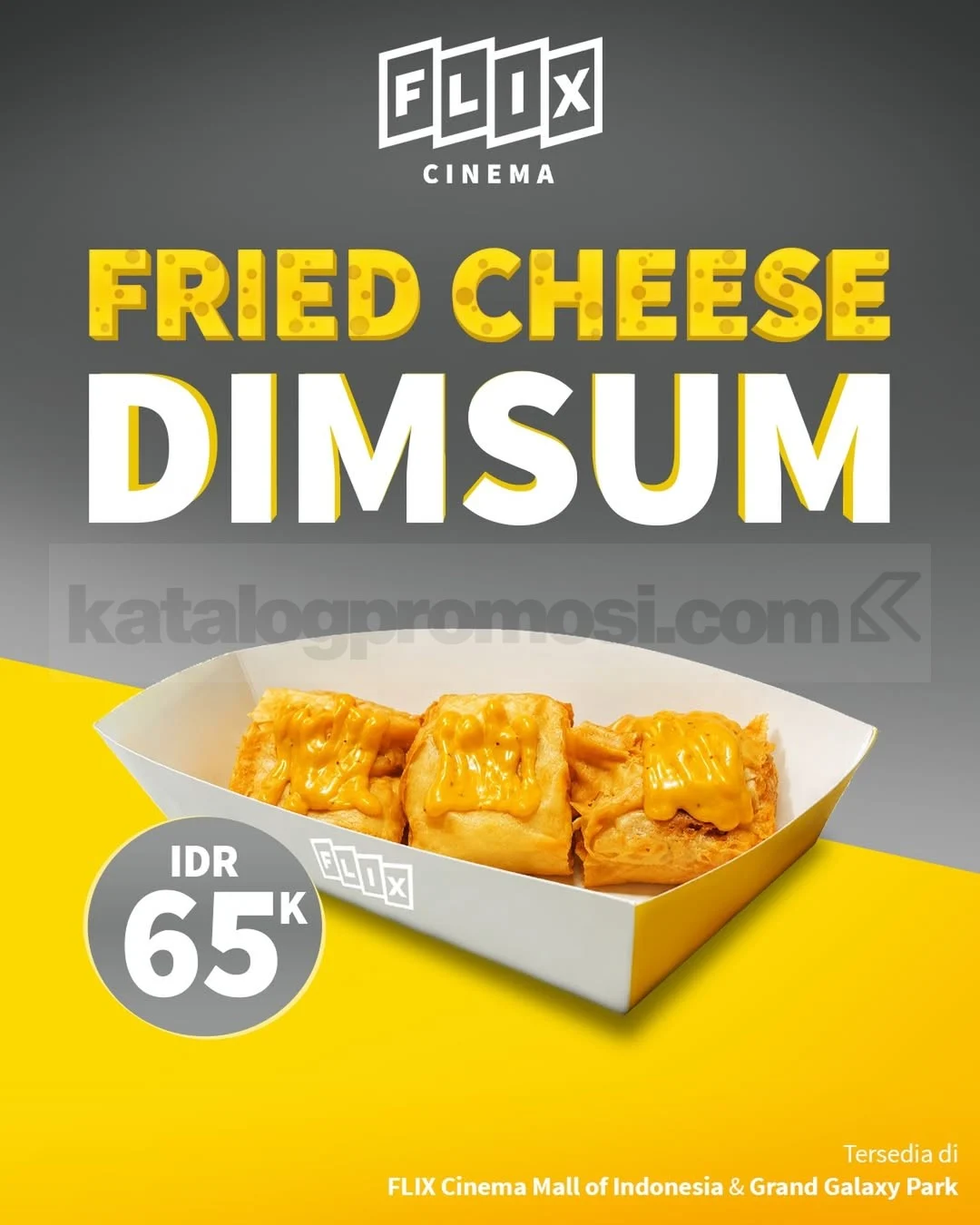 FLIX Cinema Tawarkan Dimsum Keju Lumer Rp65.000