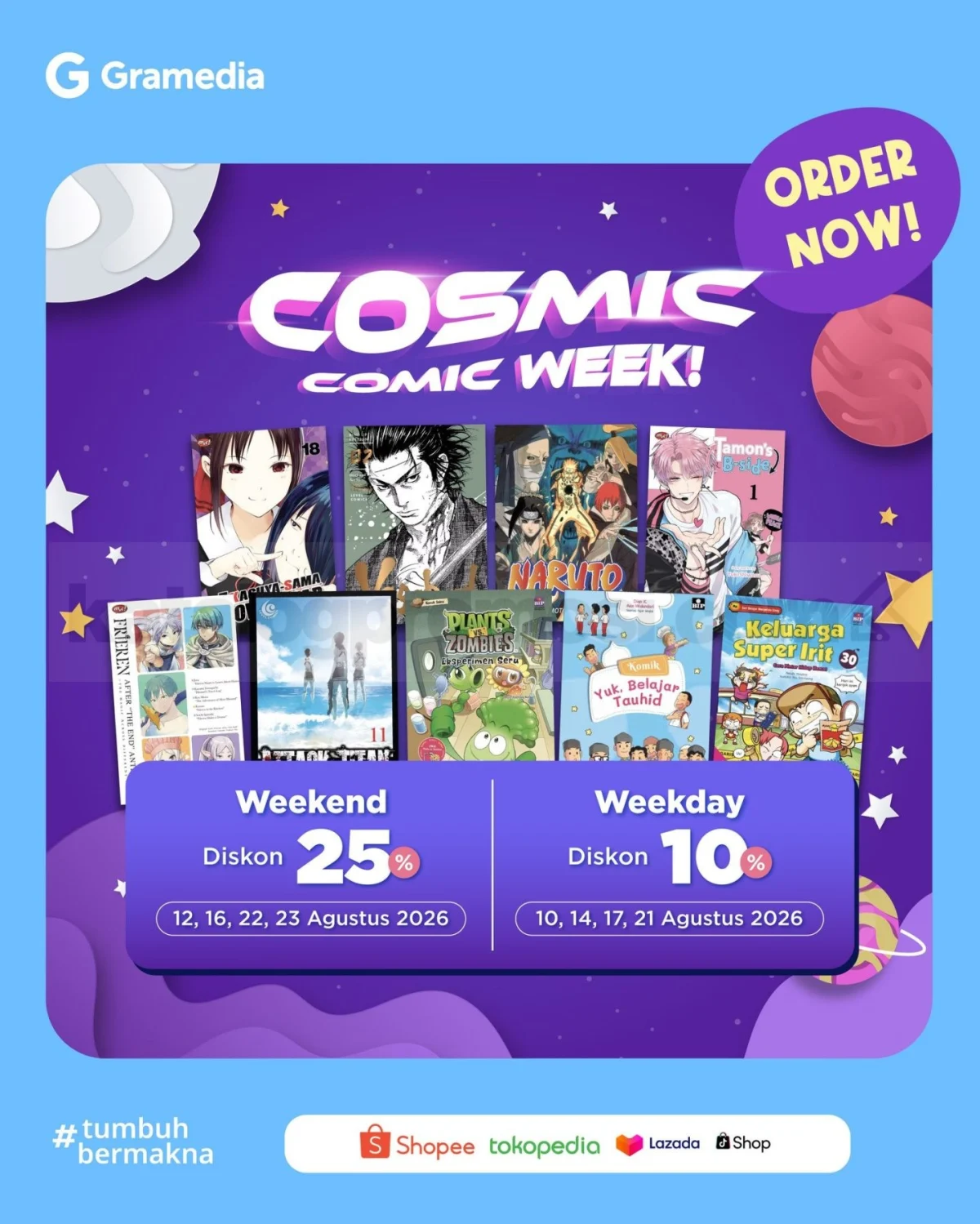 Gramedia Gelar Cosmic Comic Week, Diskon Komik Hingga 40%