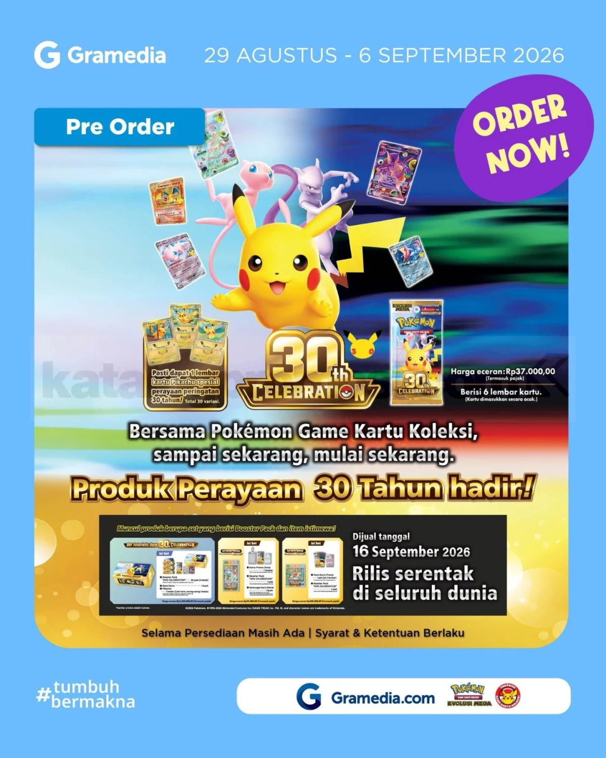 Gramedia Rayakan 30 Tahun Pokémon dengan Koleksi Spesial