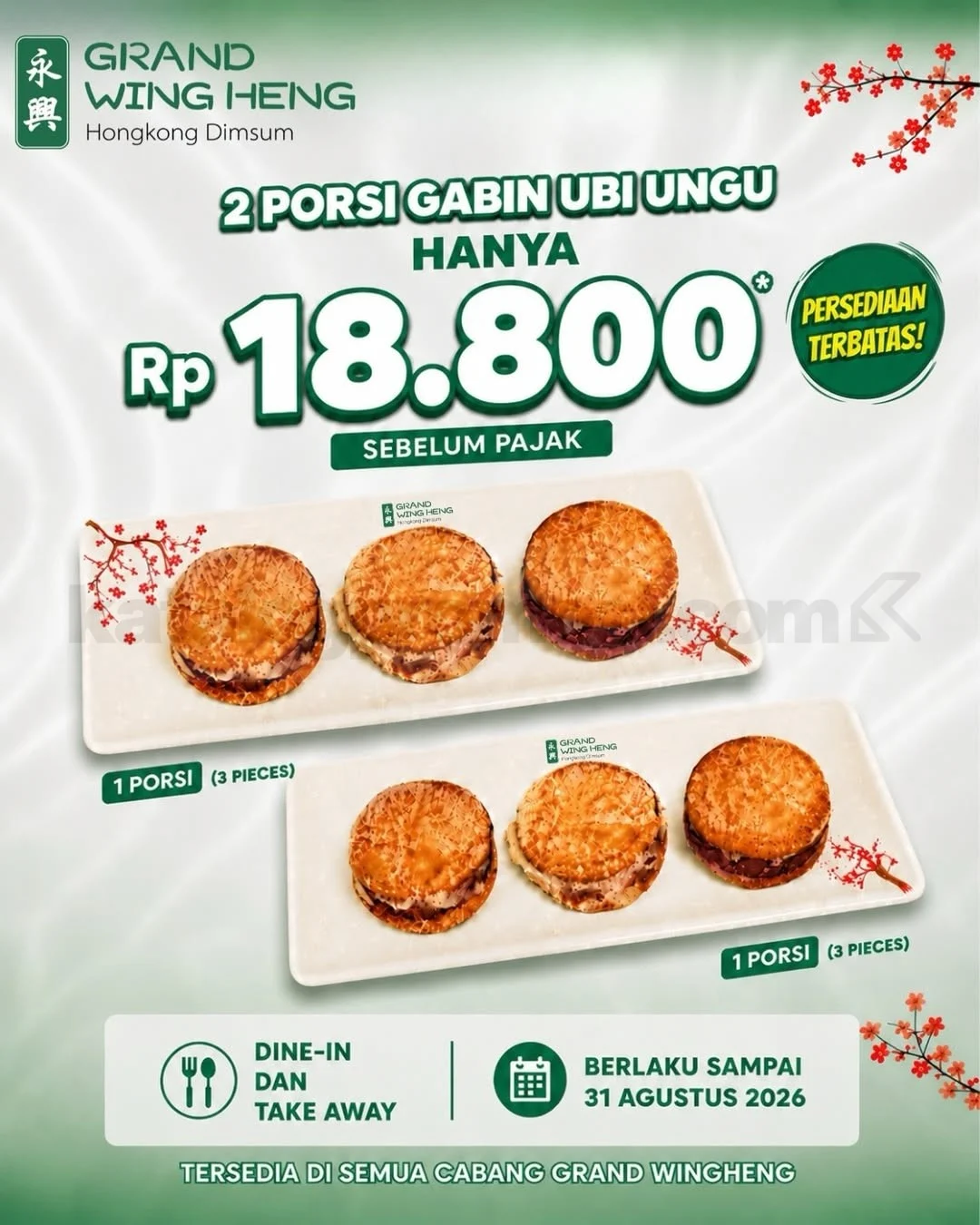 Grand Wingheng: Gabin Ubi Ungu Spesial, 2 Porsi Rp18.800 Hingga 2026