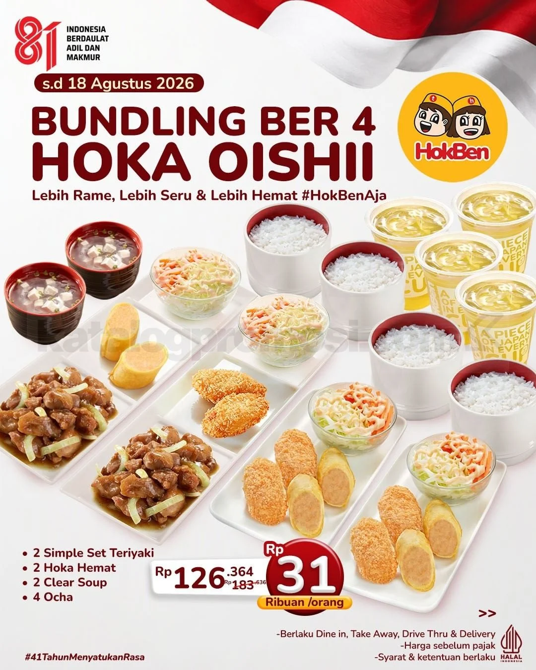 HokBen: Bundling Hoka Oishii Hemat Mulai 31 Ribu!