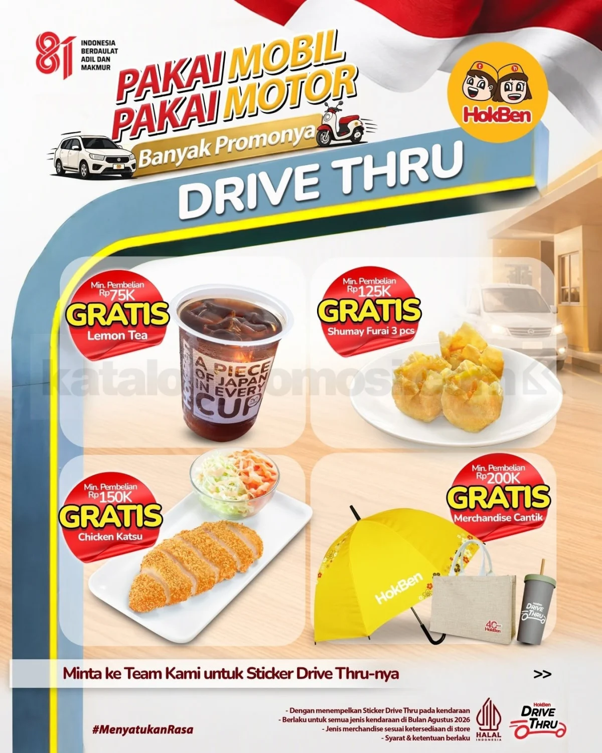 HokBen Drive Thru: Bonus Meriah Agustus 2026