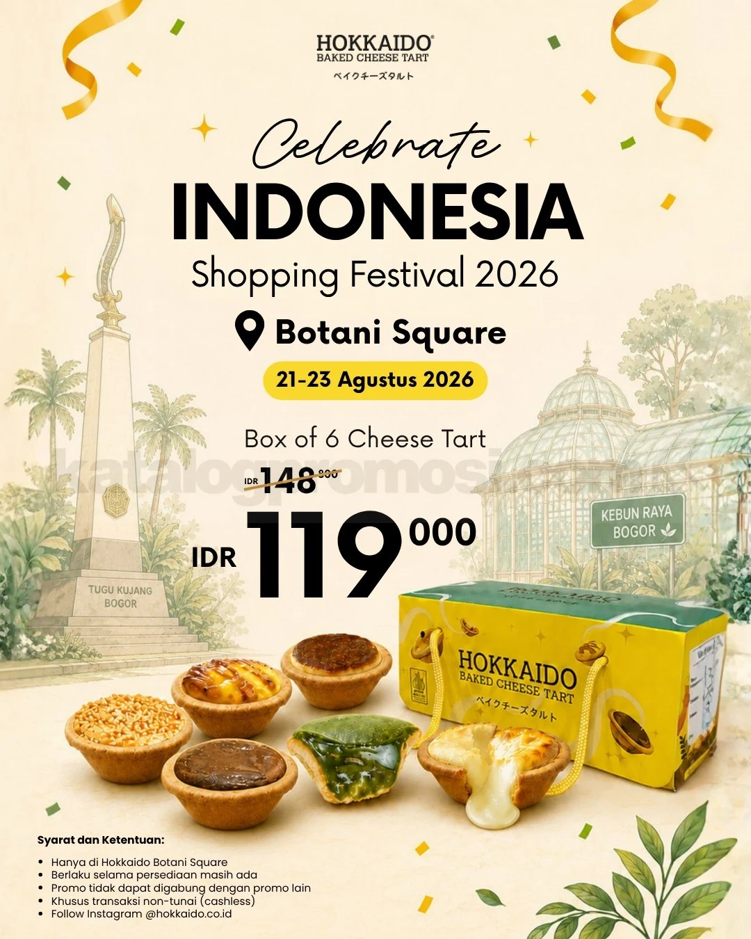 Hokkaido Tawarkan Cheese Tart Spesial di Botani Square