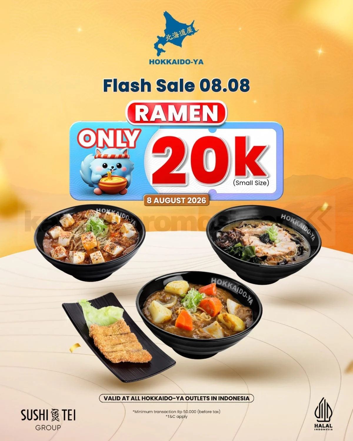 Hokkaido-Ya: Small Ramen Rp20rb di 8.8 Nanti!