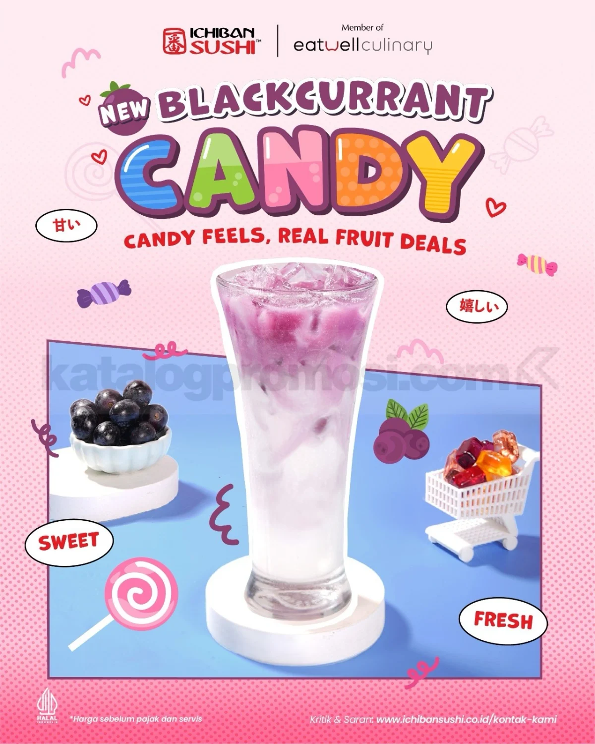 Ichiban Sushi Hadirkan Sensasi Blackcurrant Candy Segar Rp25.000