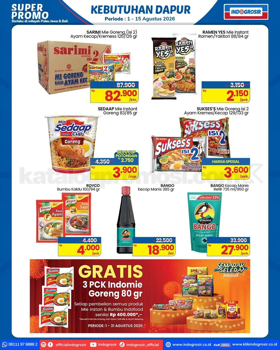Indogrosir Tawarkan Super Promo 1-15 Agustus 2026