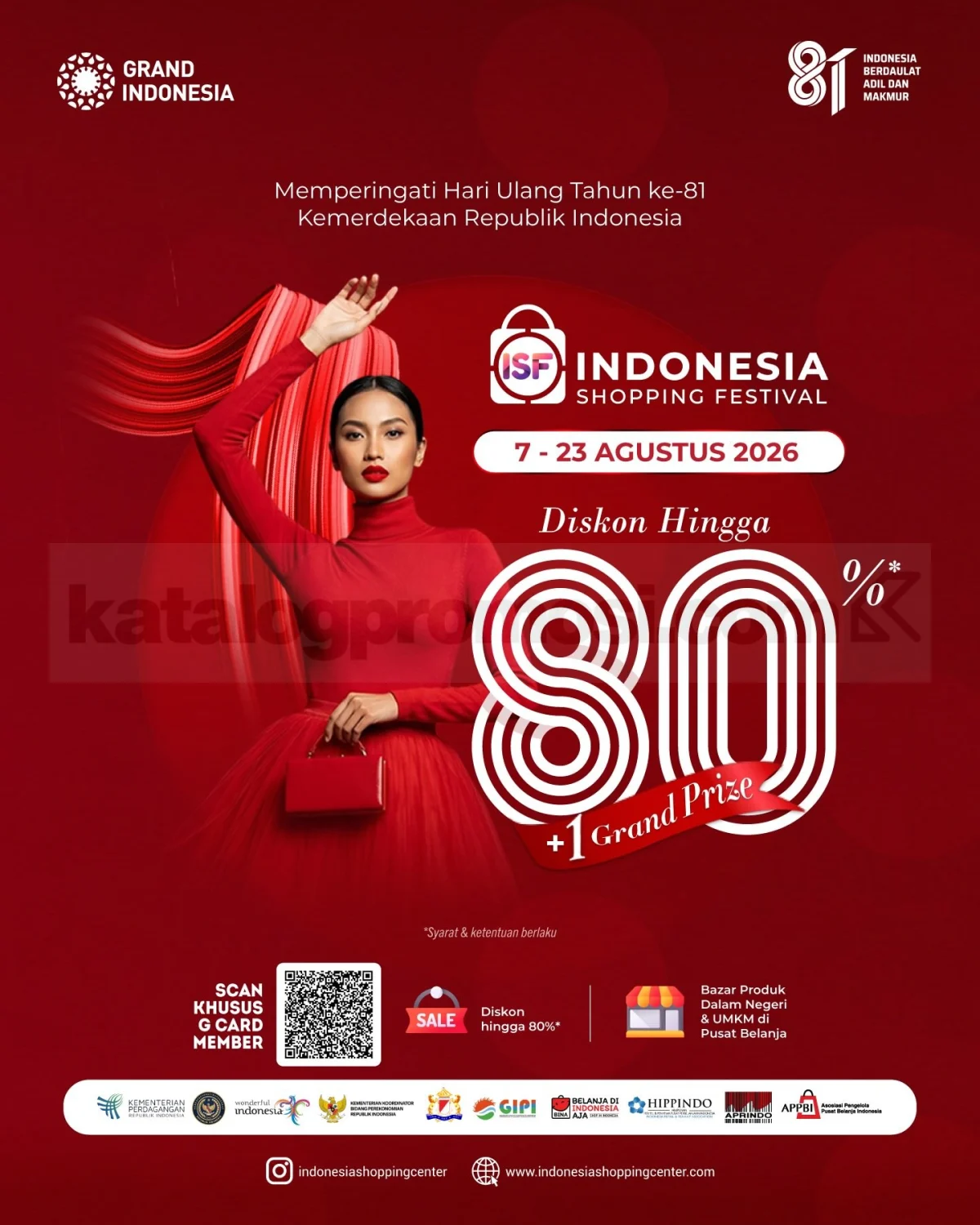 Indonesia Shopping Festival di GI: Diskon 80%, Raih Mobil Listrik!
