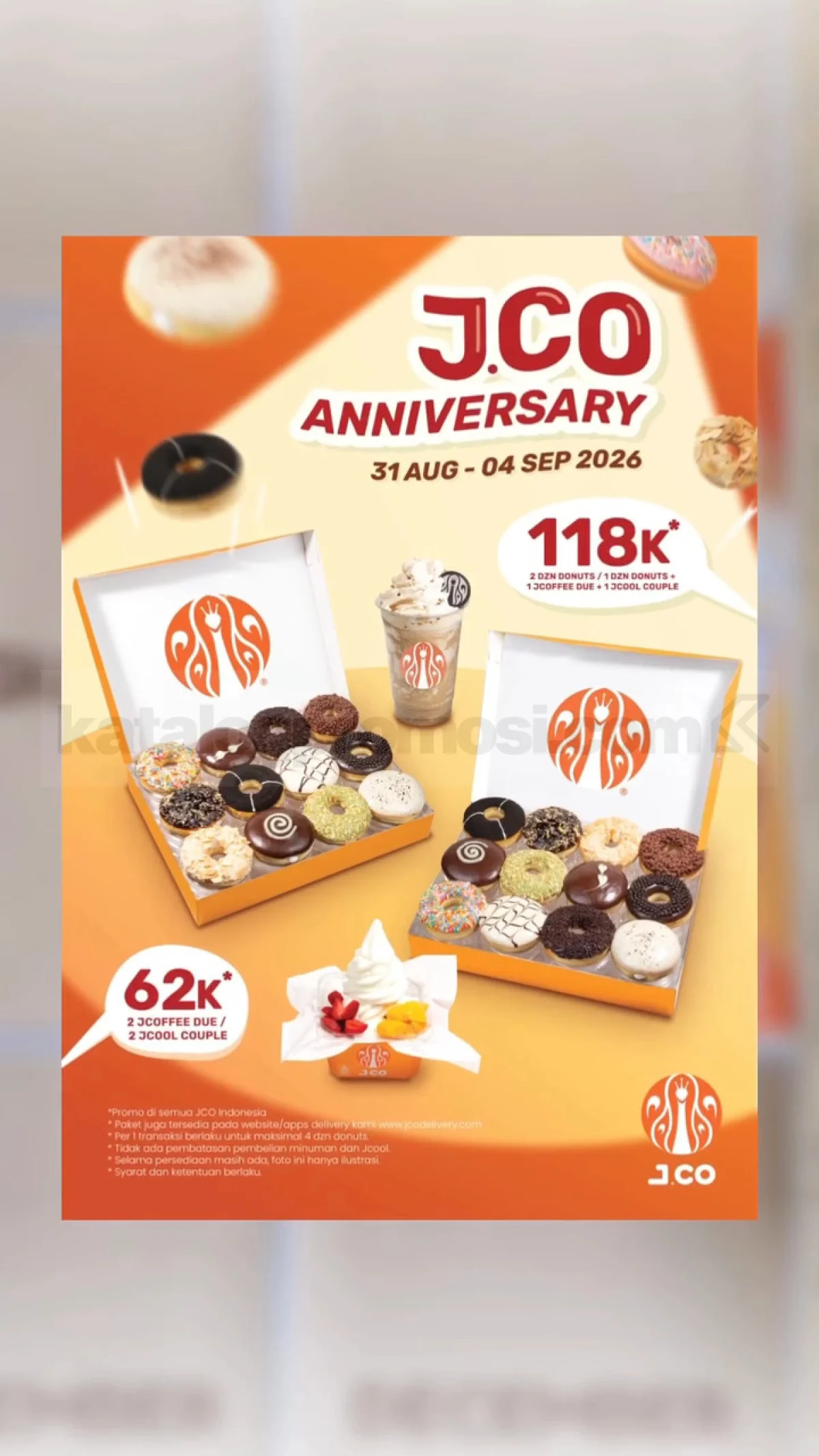JCO Anniversary 2026: 2 Lusin Donat Rp118.000, Promo Terbatas!