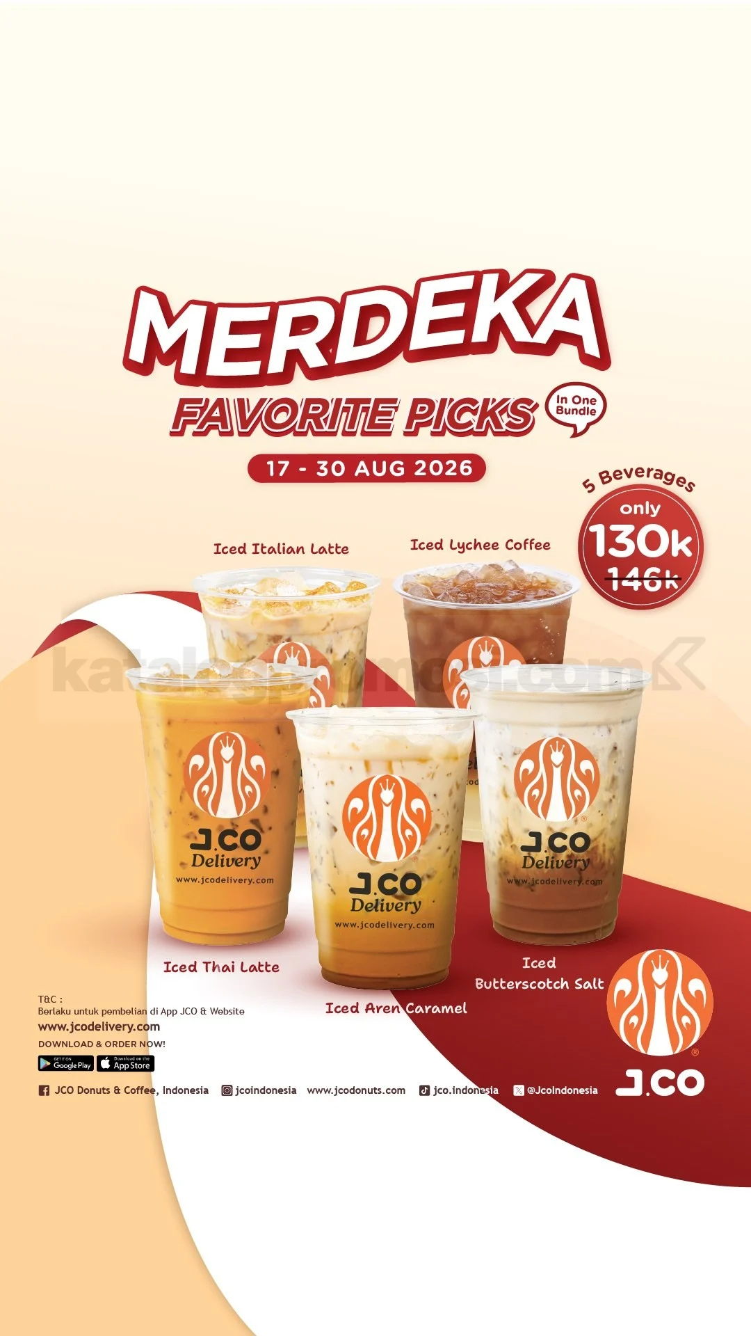 JCO Tawarkan 5 Minuman Favorit Rp130.000 di Promo Merdeka