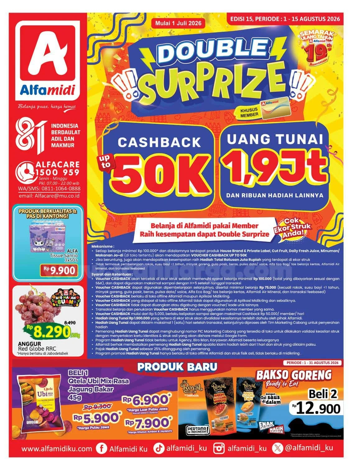 Katalog Alfamidi 1-15 Agustus 2026: Banjir Promo Kebutuhan Sehari-hari
