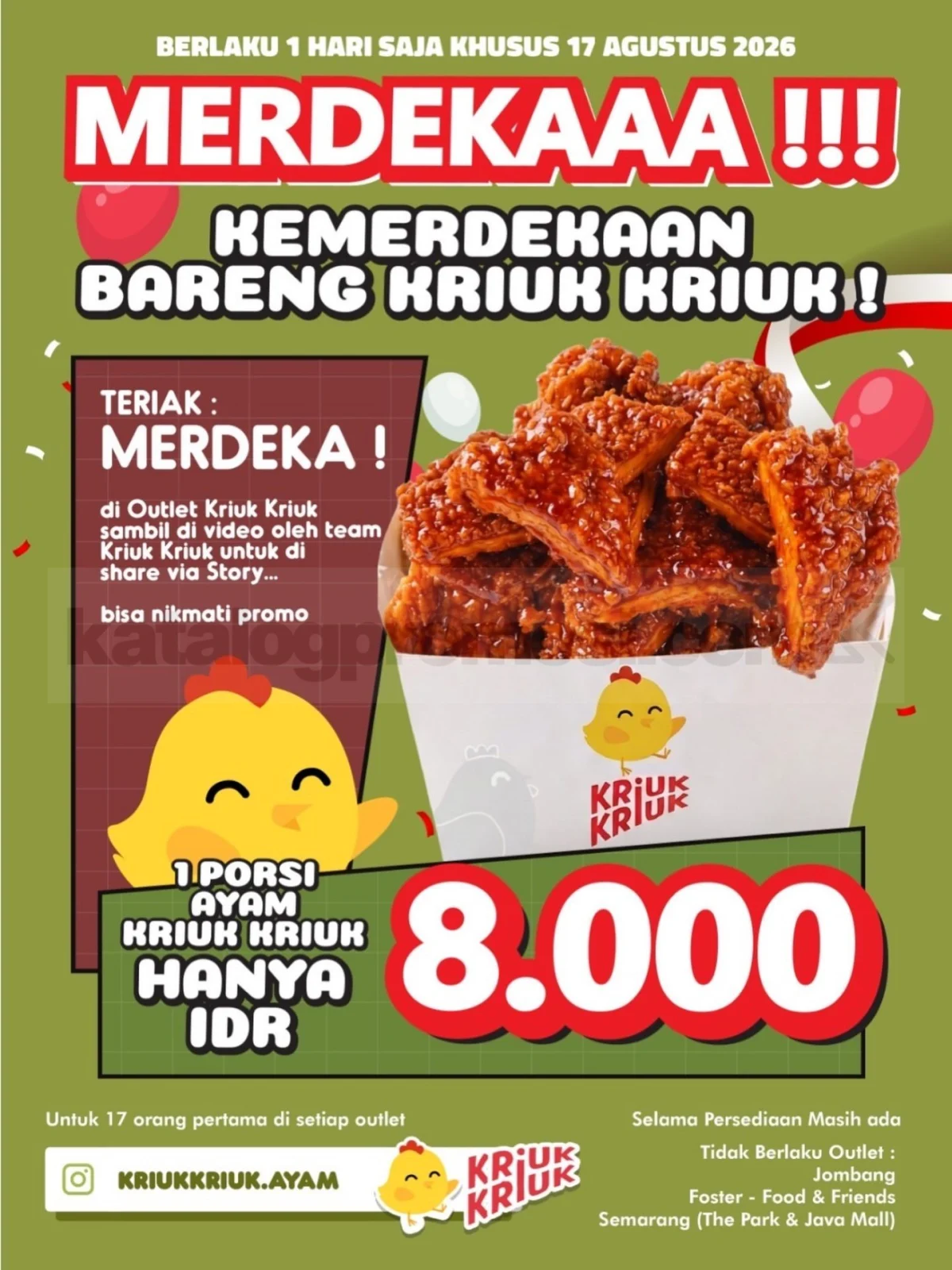 Kriuk Merdeka: Ayam Rp 8 Ribu di 17 Agustus 2026!