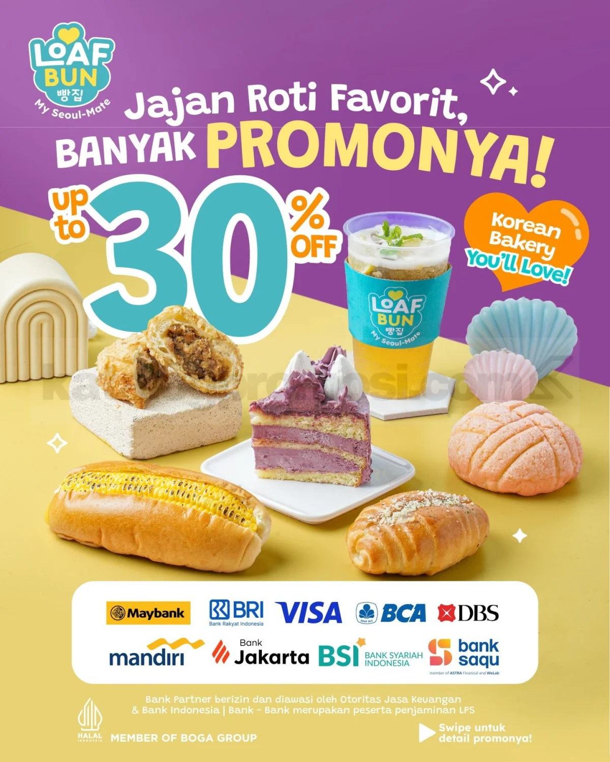 Loaf Bun Tawarkan Promo Kartu Bank Hingga 30%