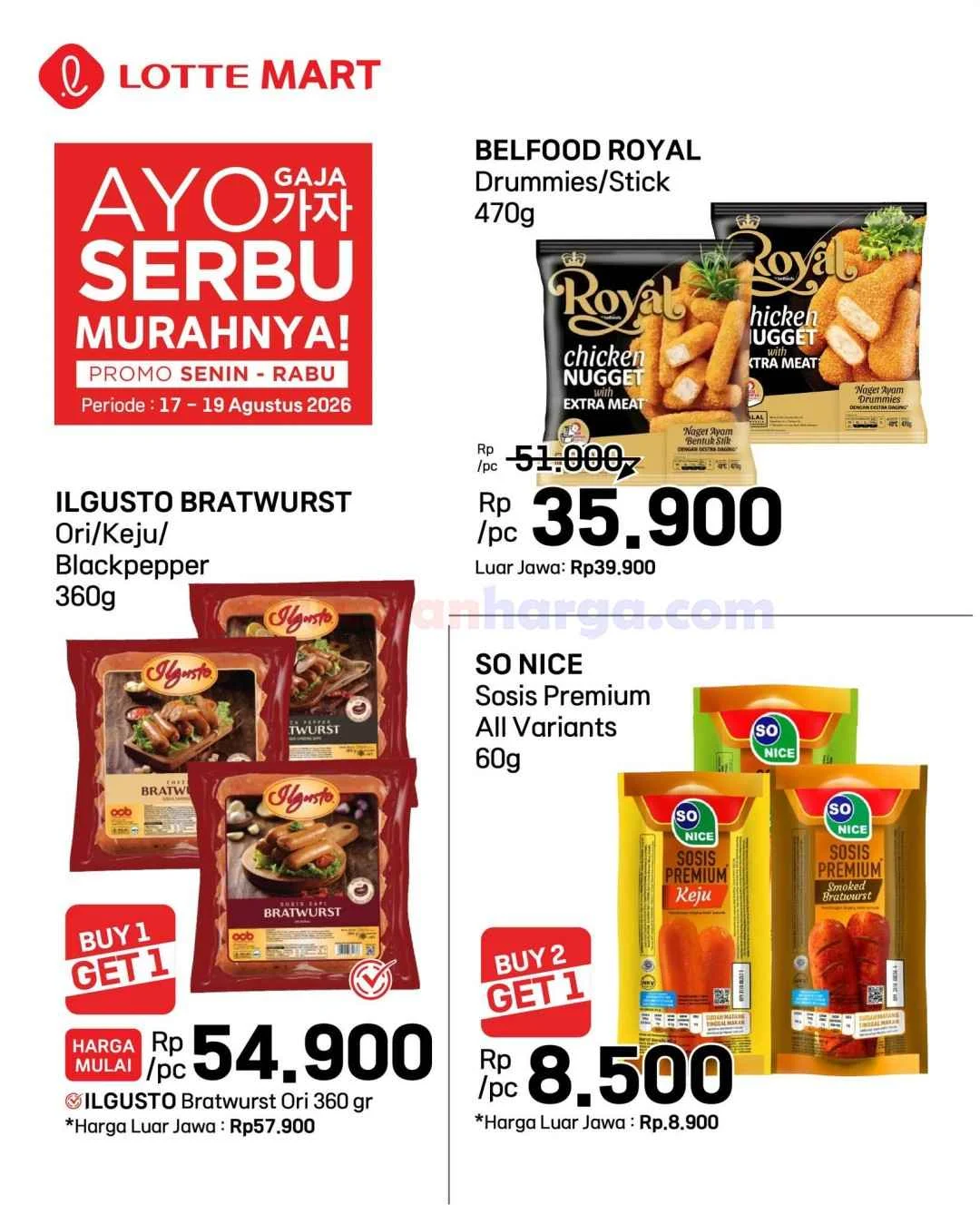 LOTTEMART SERBU: Diskon Gila-gilaan Weekday 17-19 Agustus 2026