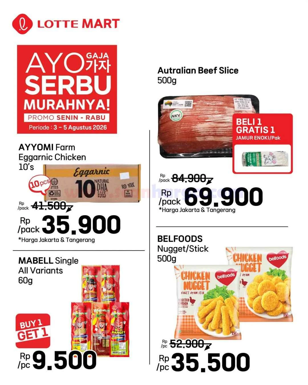 Lottemart Serbu Weekday: Diskon Awal Pekan 3-5 Agustus 2026
