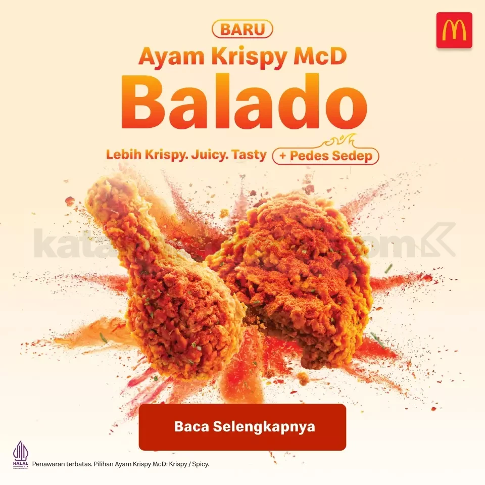 McD Hadirkan Ayam Krispy Balado Pedas Gurih, Mulai Rp 47 Ribu