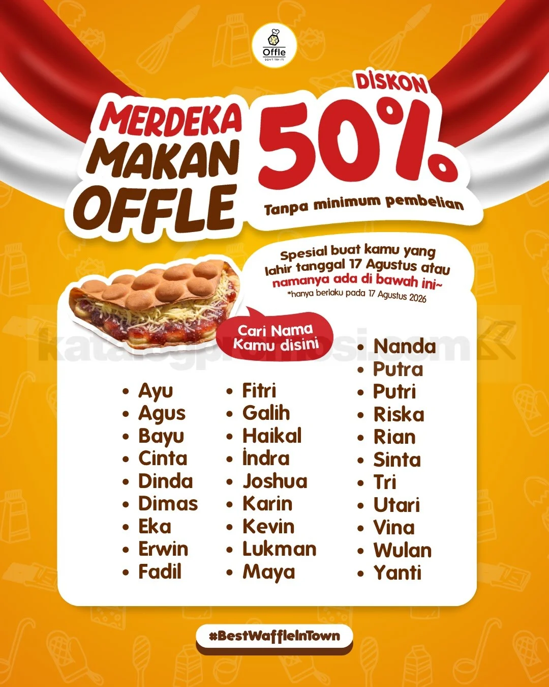 Offle Beri Diskon 50% Spesial HUT RI 2026