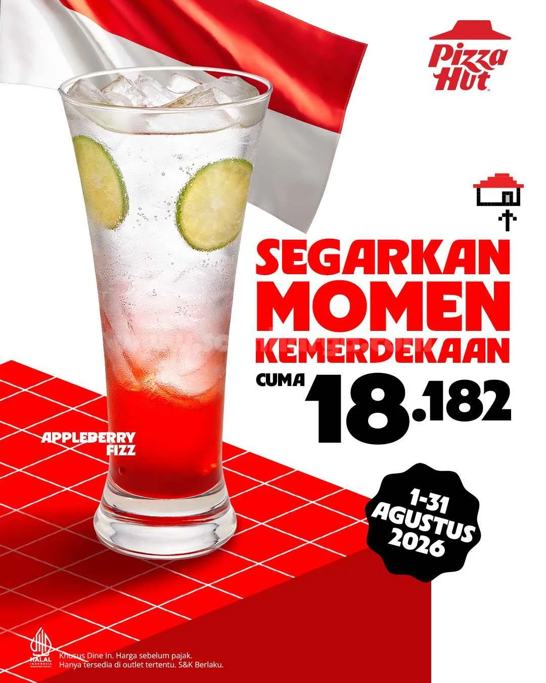 Pizza Hut Tawarkan Appleberry Fizz Spesial Rp18.182 di Agustus