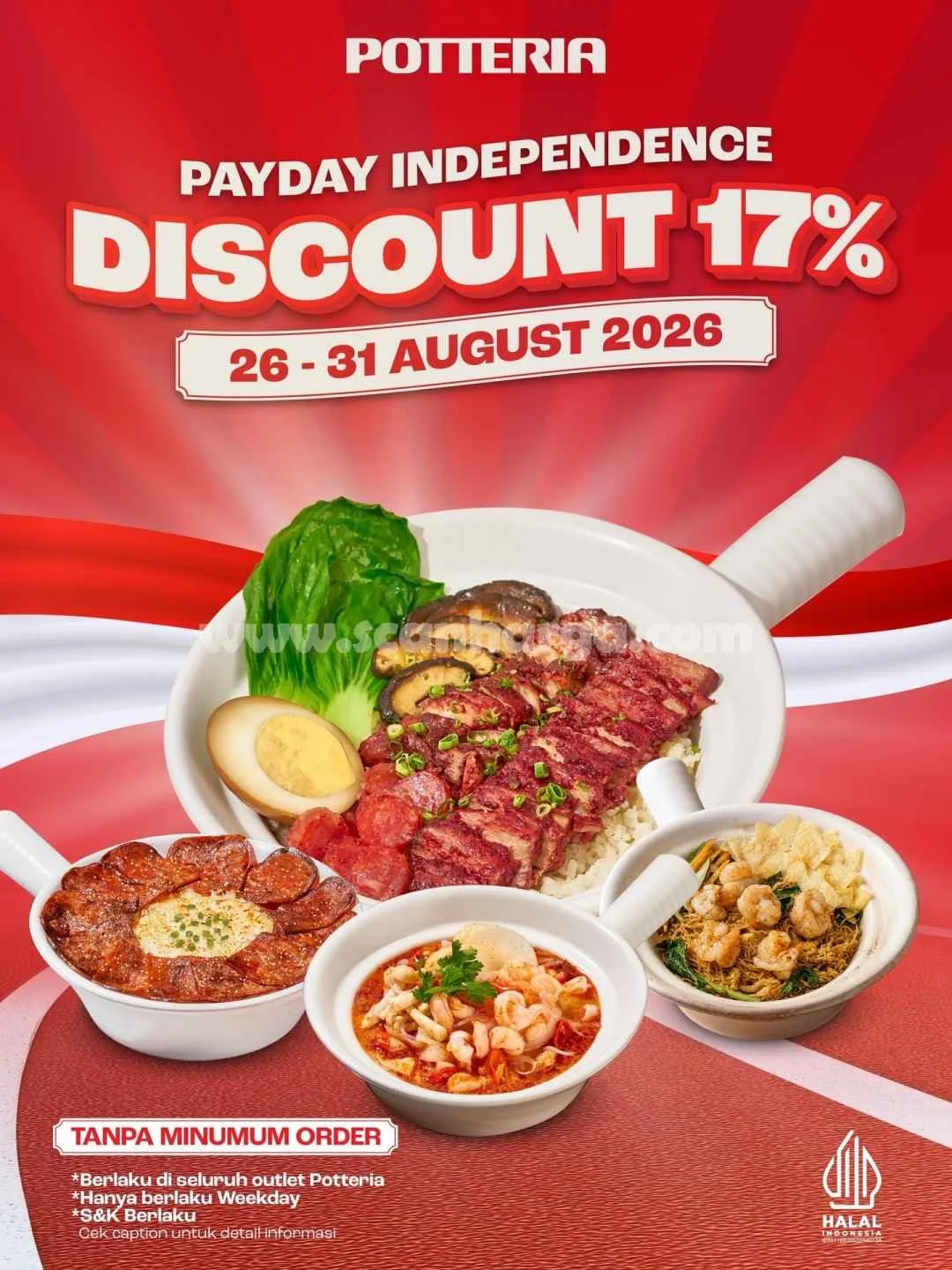 Potteria Diskon 17% Spesial Gajian & Merdeka!