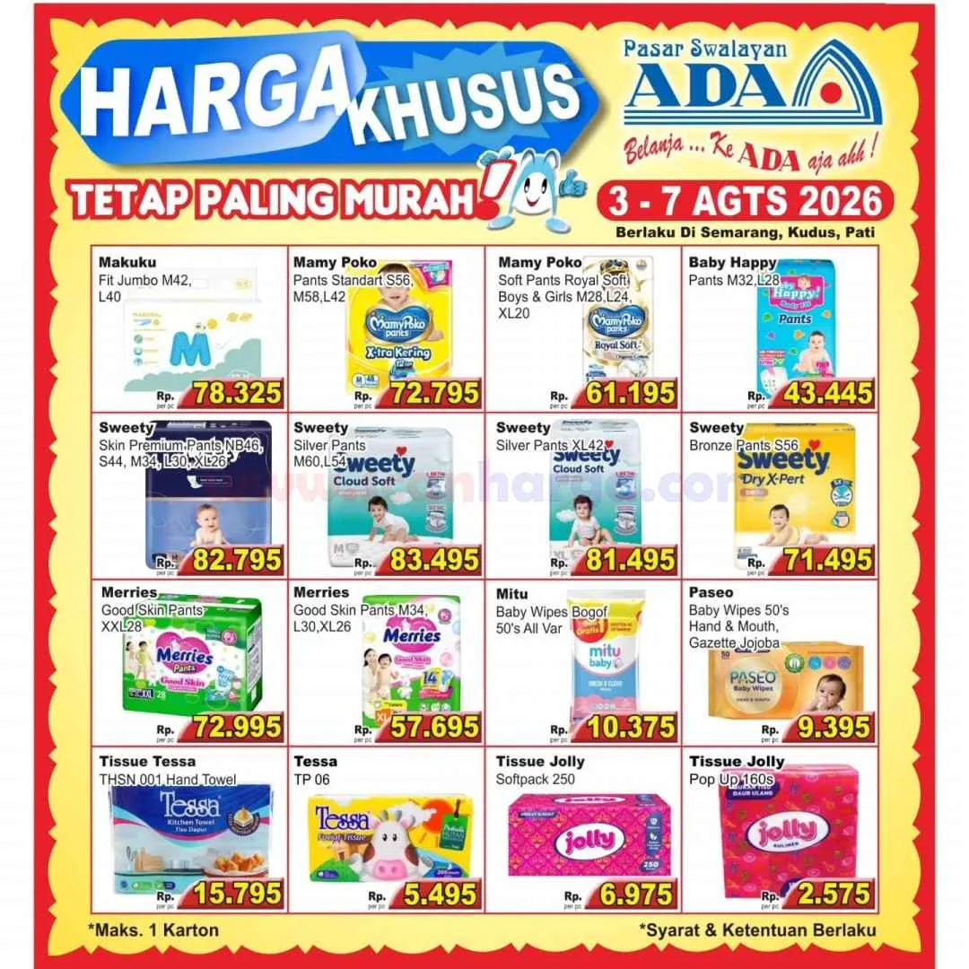 Promo Ada Swalayan Weekday: Harga Spesial 3-7 Agustus 2026