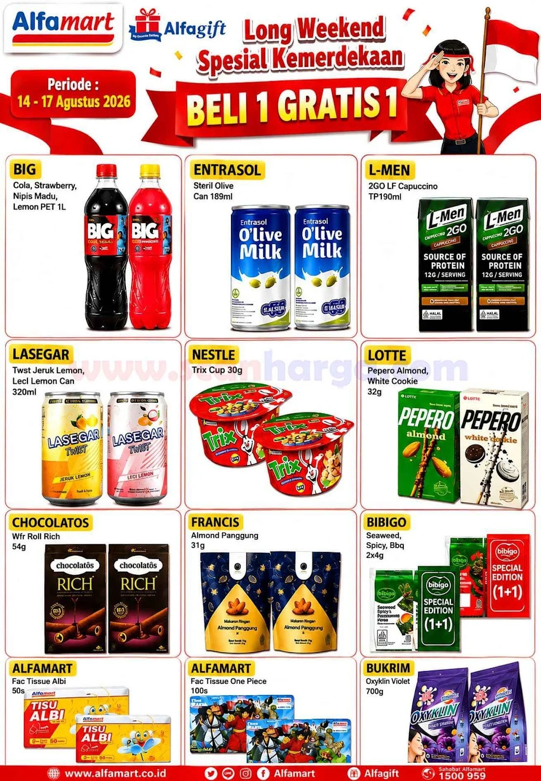 Promo Alfamart Merdeka: Beli 1 Gratis 1 & Hemat Spesial HUT RI